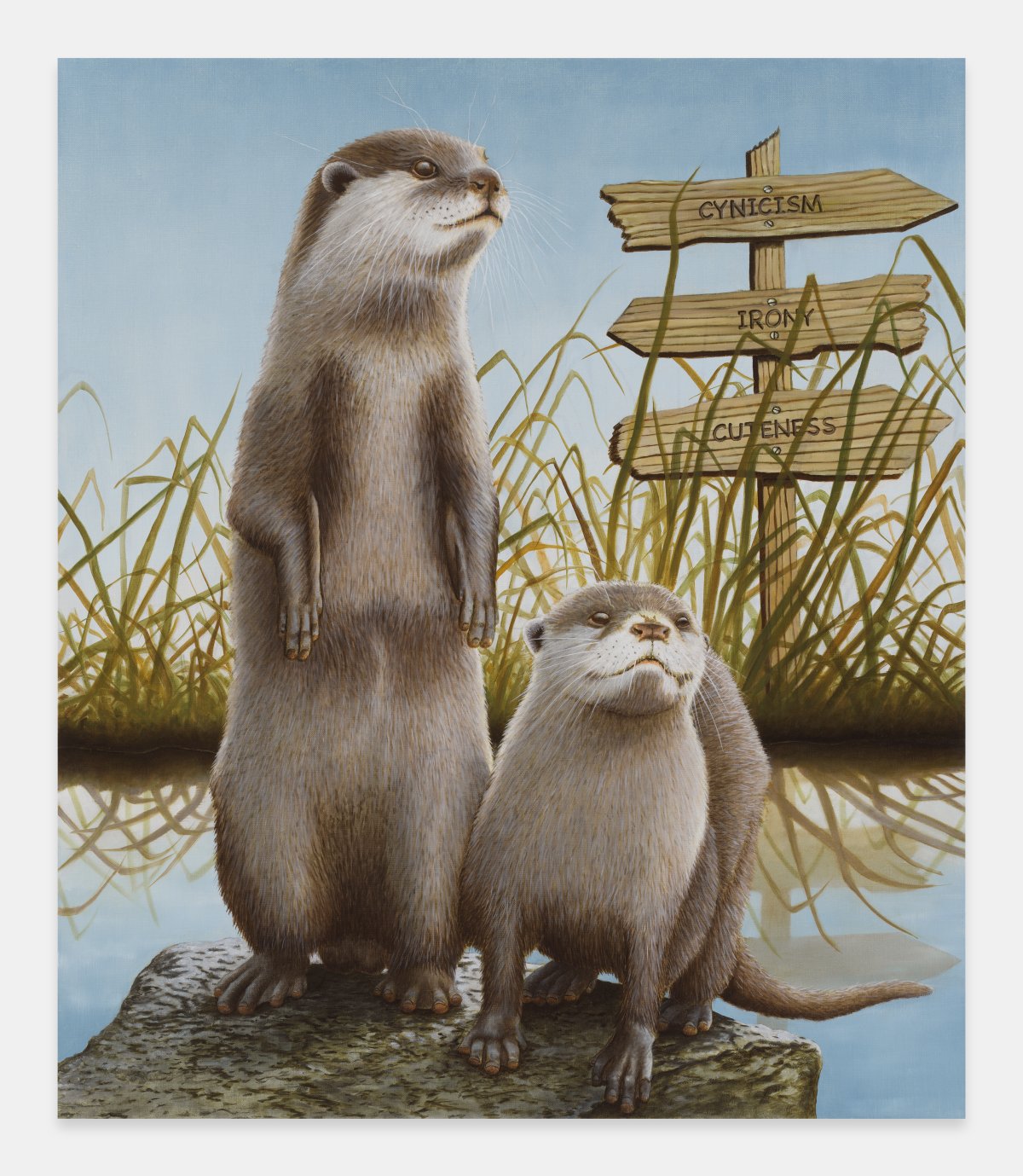 Sean Landers, Cuteness (River Otters), 2024