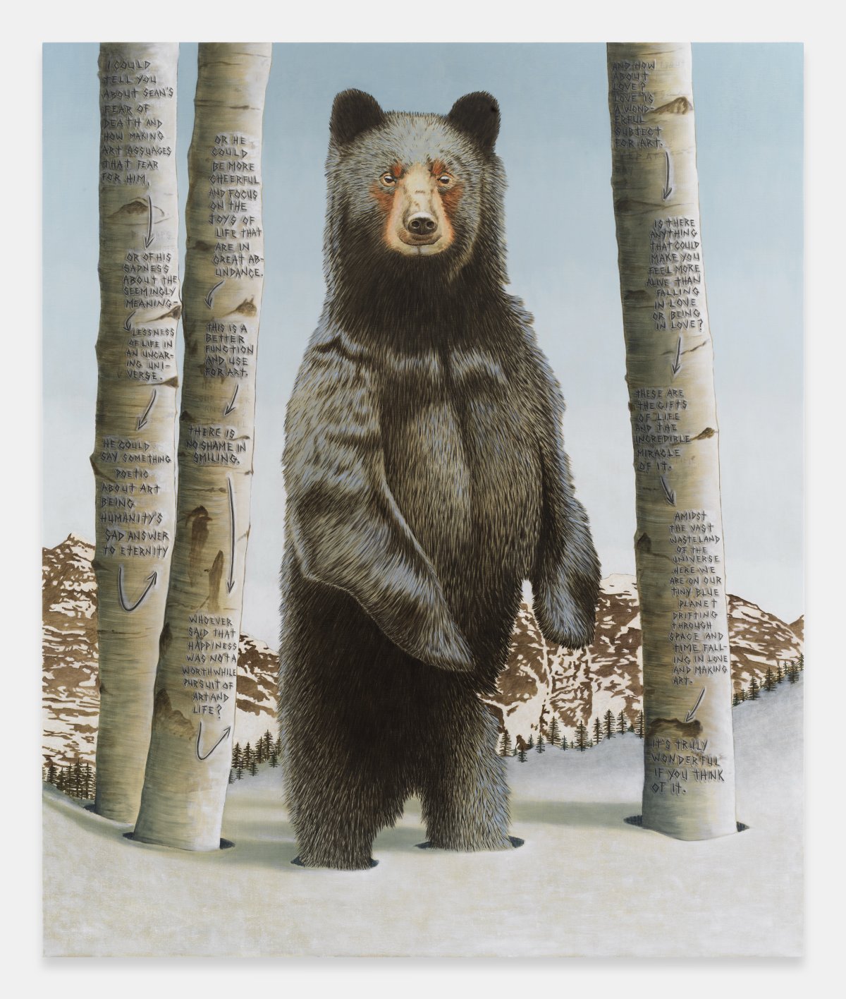 Sean Landers, Sean Landers, Karen Kilimnik & Sean Landers, Truly Wonderful (Black Bear), 2024