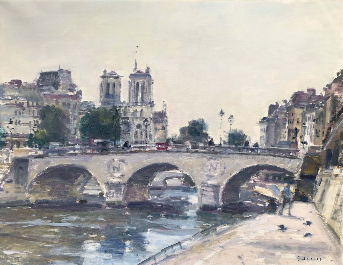 Gaston Sébire, Matin, Le pont Napoleon a Paris