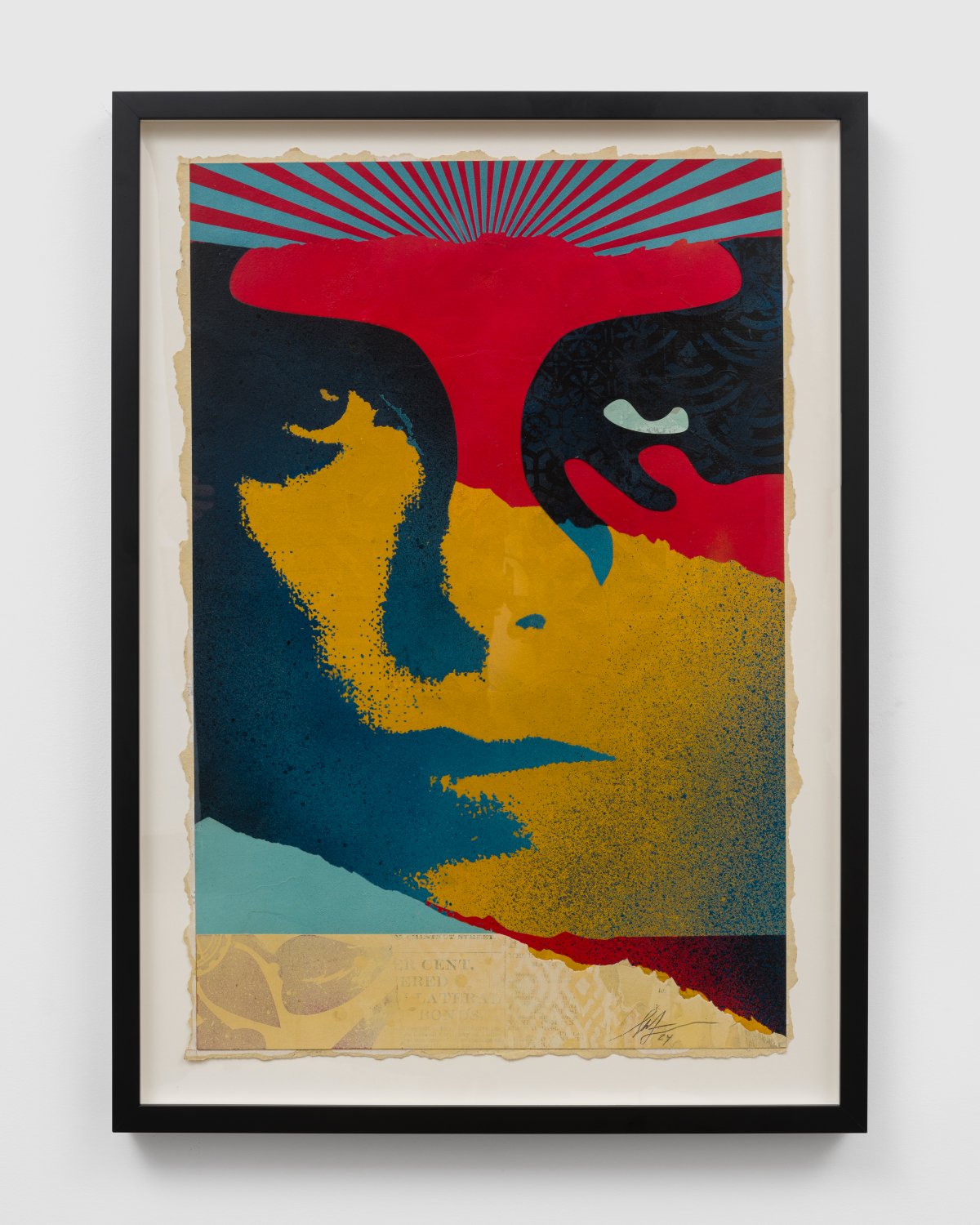 Shepard Fairey, CRACKED ICON RED, 2024