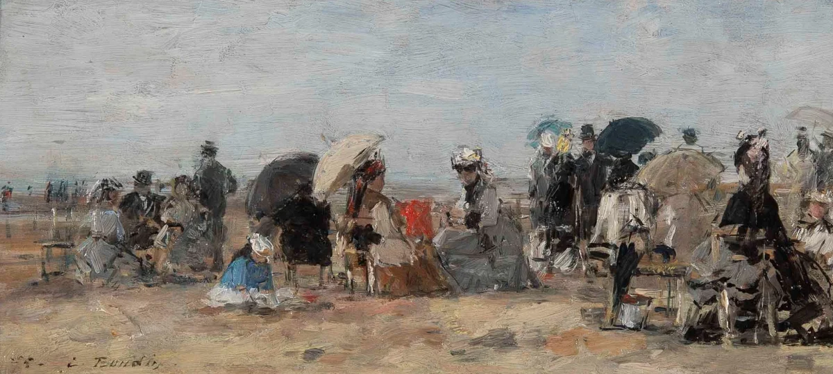 Pippo Oriani, Pierre Carrier-Belleuse, Edgar Degas, Kees van Dongen & Eugene Boudin, Scène de plage, 1875