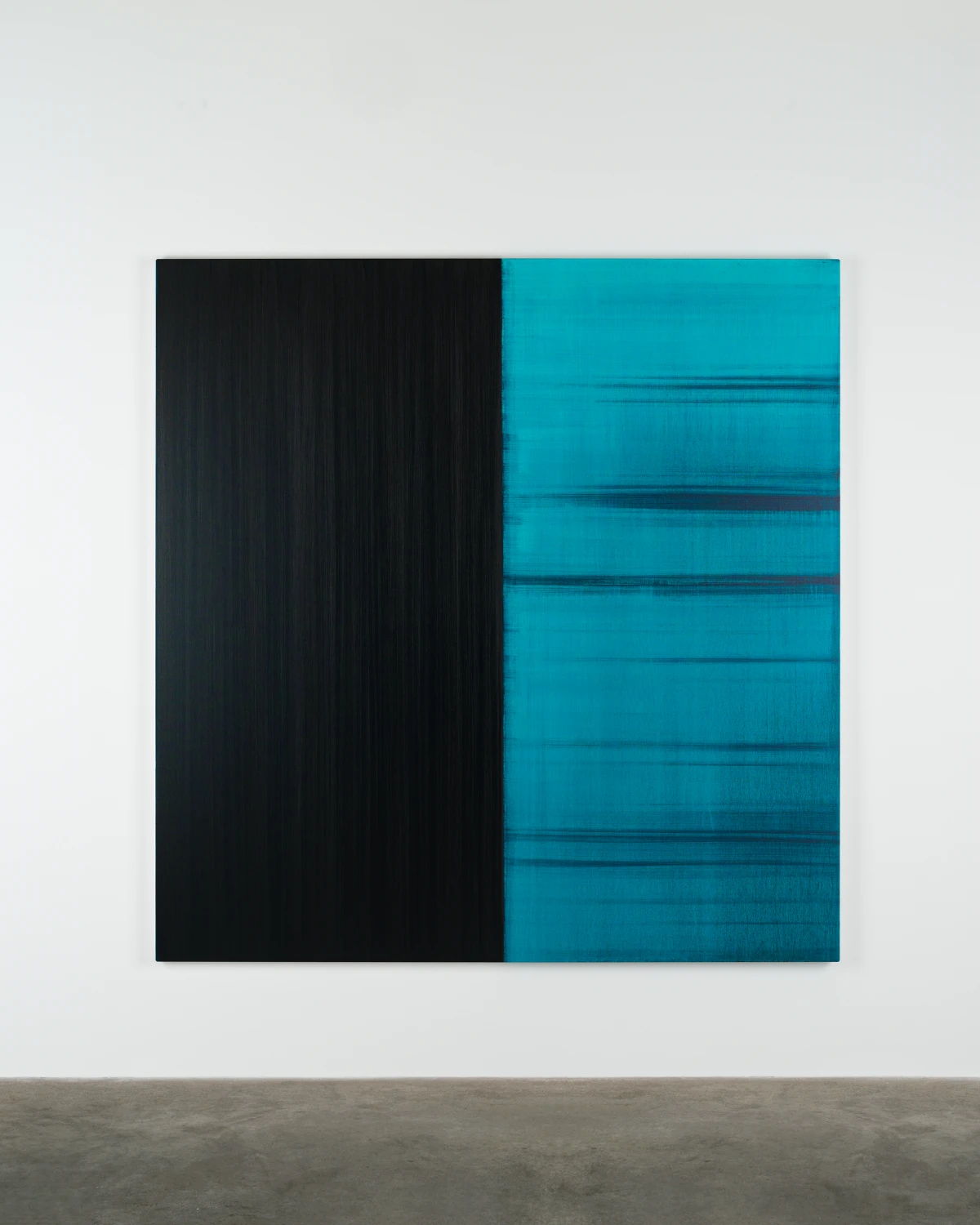 Callum Innes, Untitled Lamp Black / Caribbean Turquoise, 2023