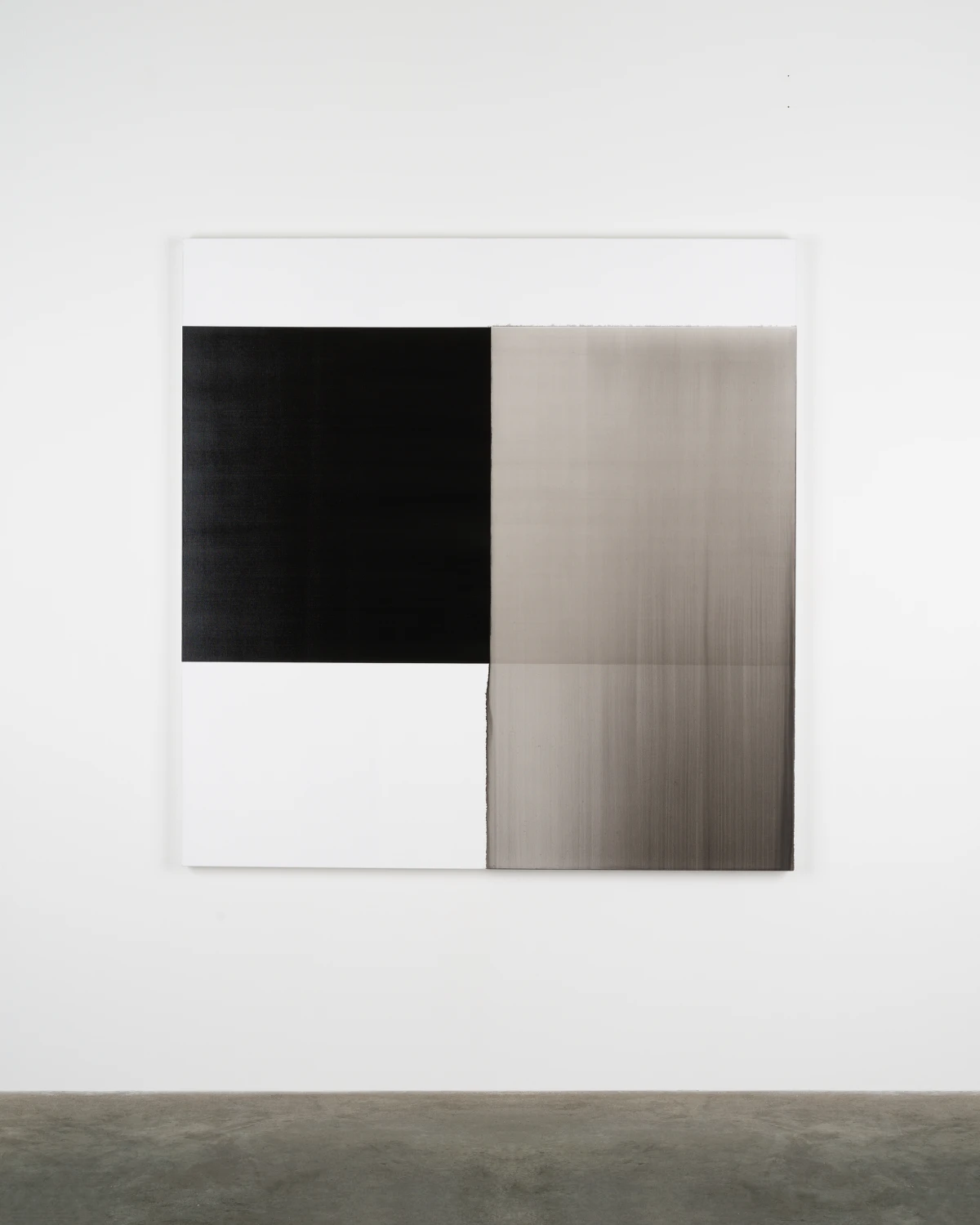 Callum Innes, Exposed Painting Lamp Black, 2024