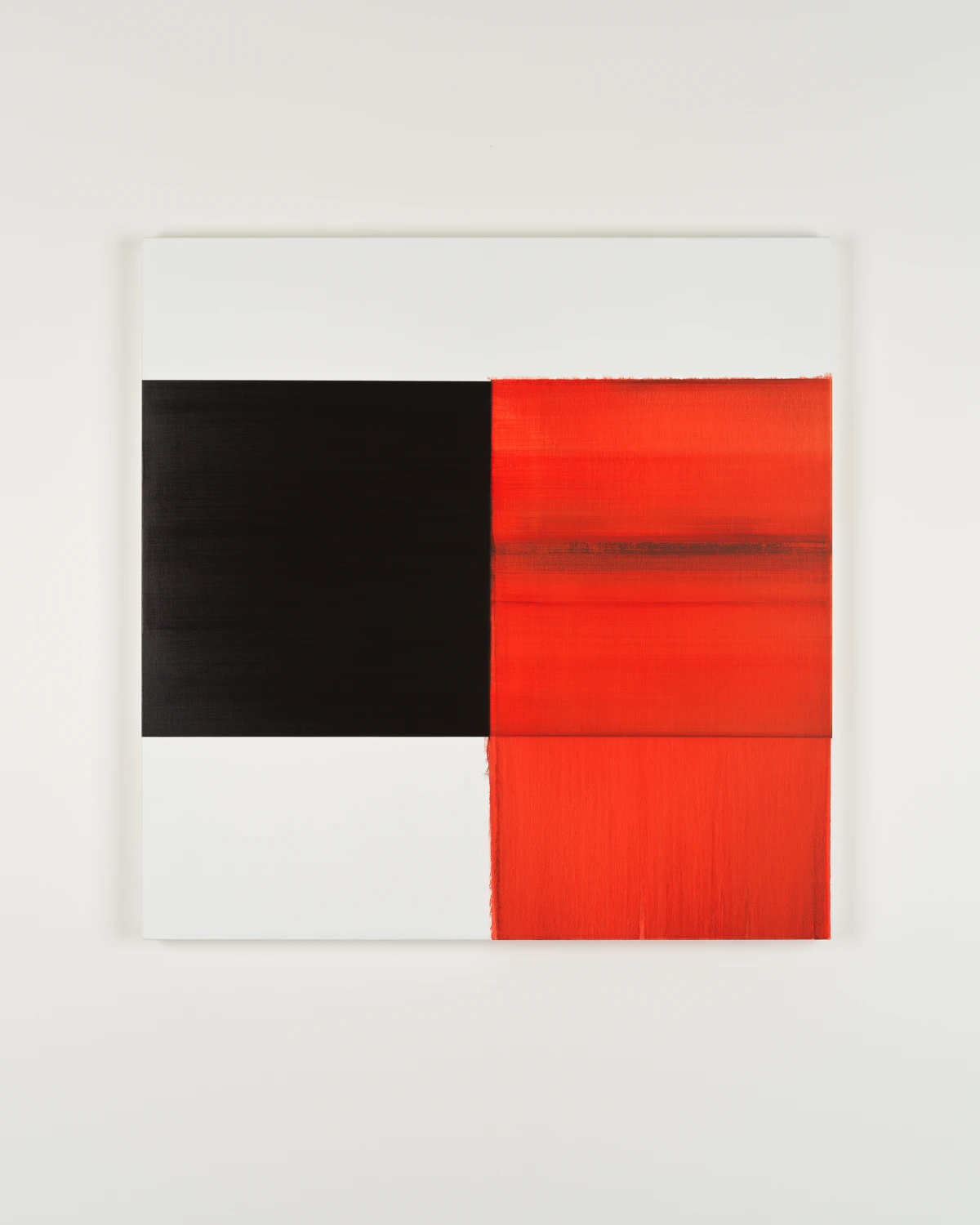 Callum Innes, Exposed Painting Crimson Lake, 2024