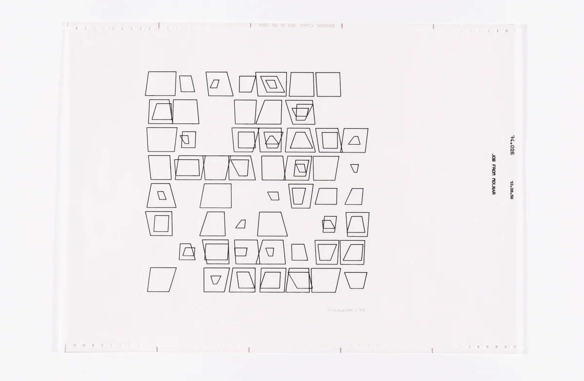Vera Molnar, Untitled (MV457-2) Génèse du Trapèze, 1974