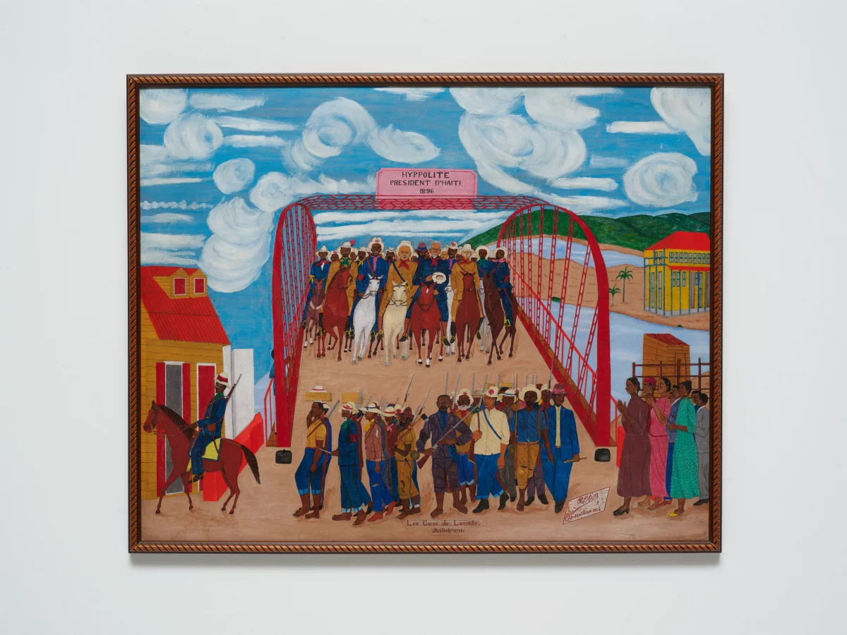 Philomé Obin, Cacos Crossing Hyppolite Bridge, 1954