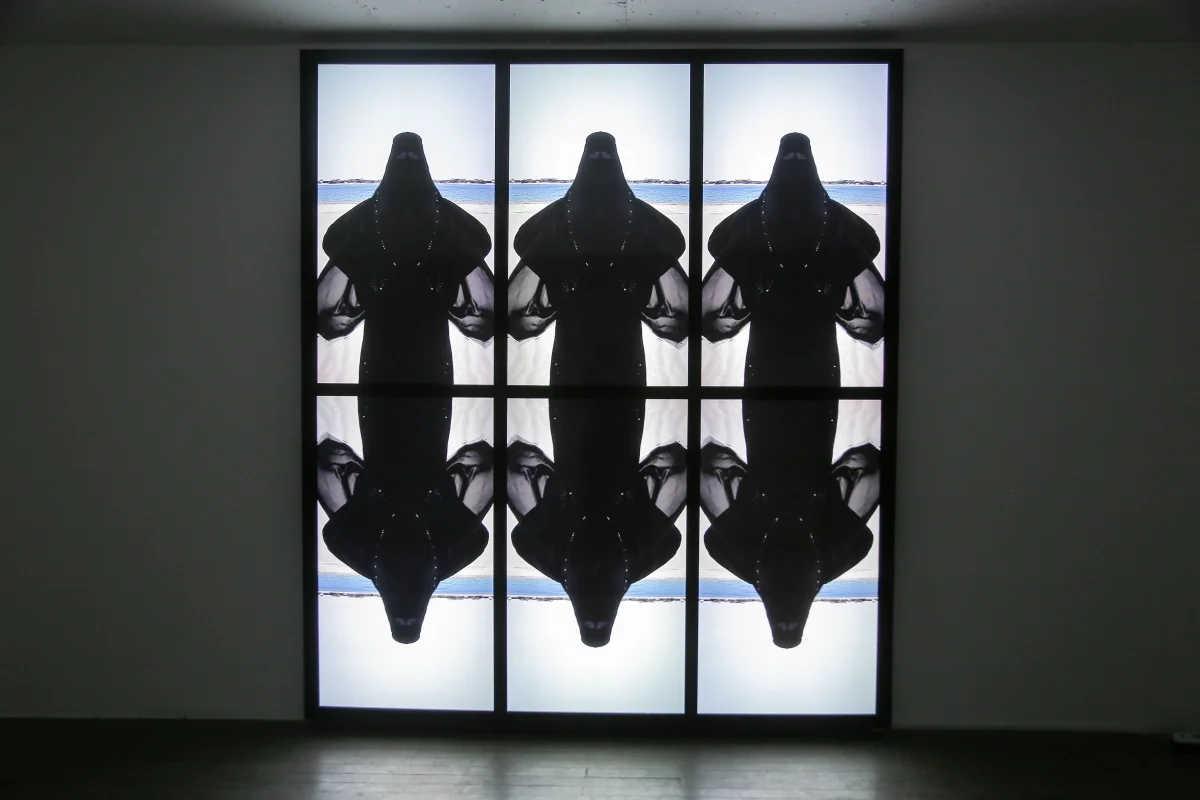 Theo Eshetu, Veiled Woman on a Beachfront, 2012