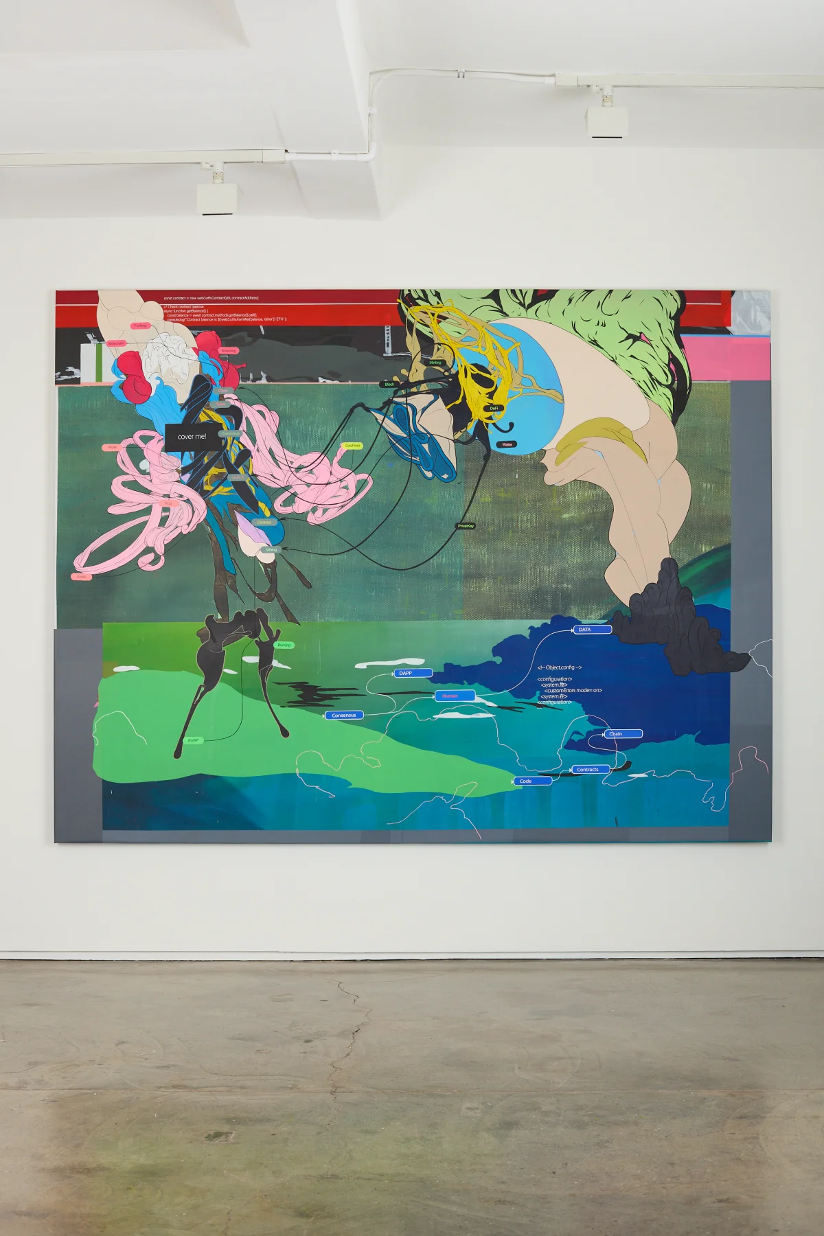 Zhong Wei, Two People Talking Across The Edge, 2024