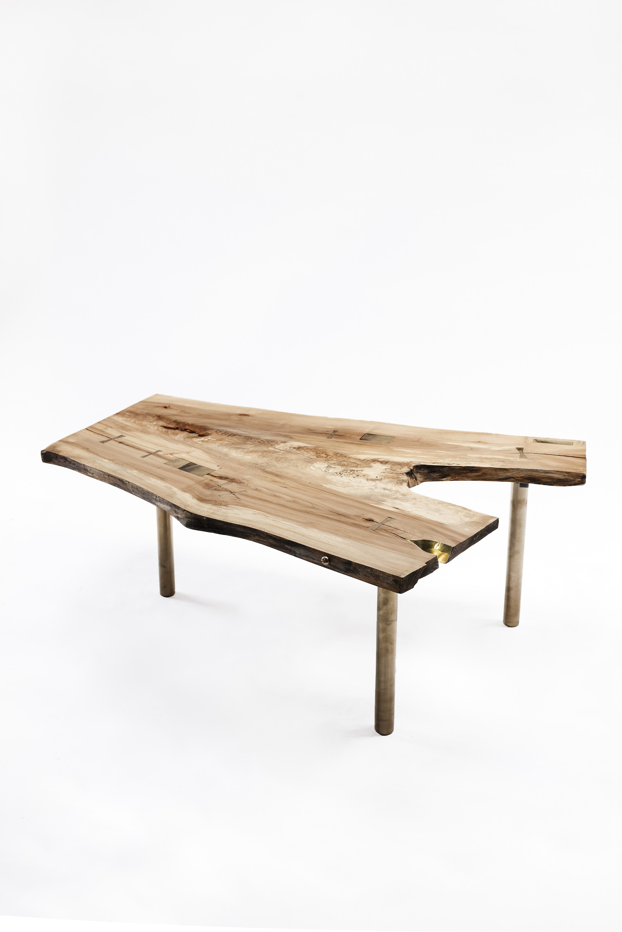 Laura Bergsøe, Maple Brass Table (America), 2024