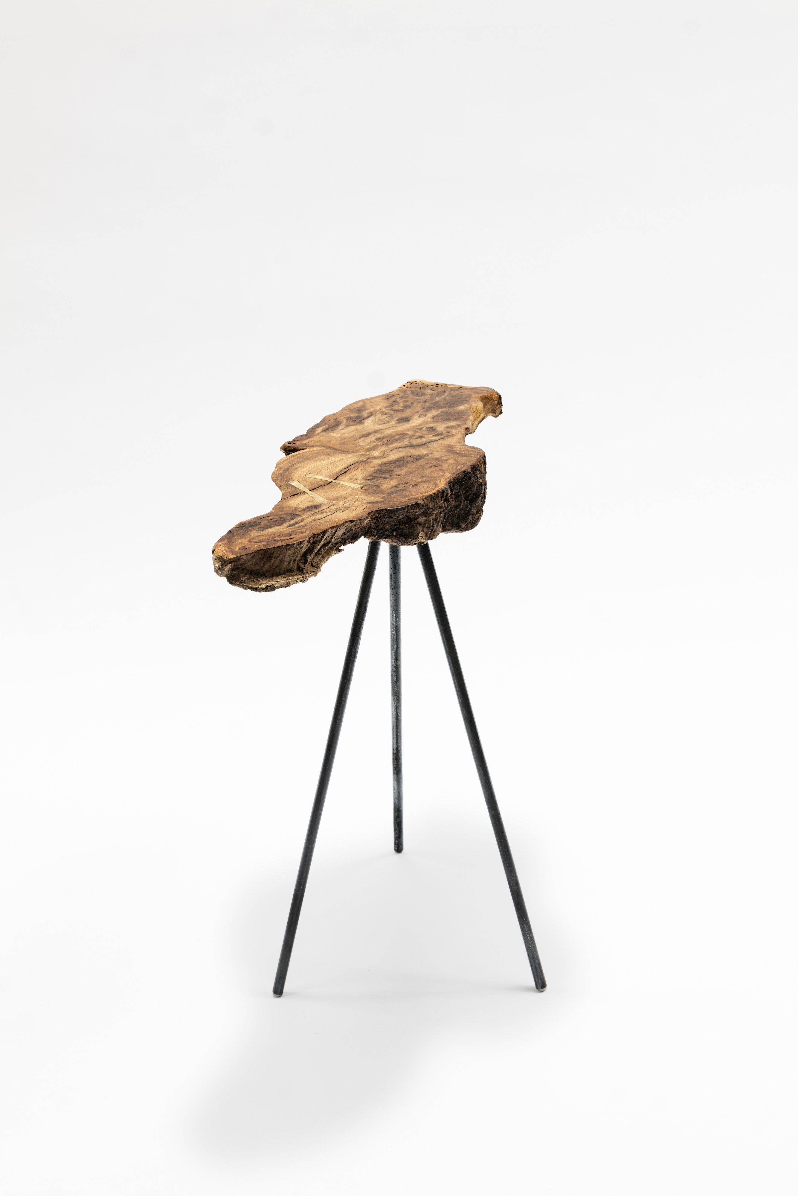 Oak Burl Brass Table I (Denmark), 2024