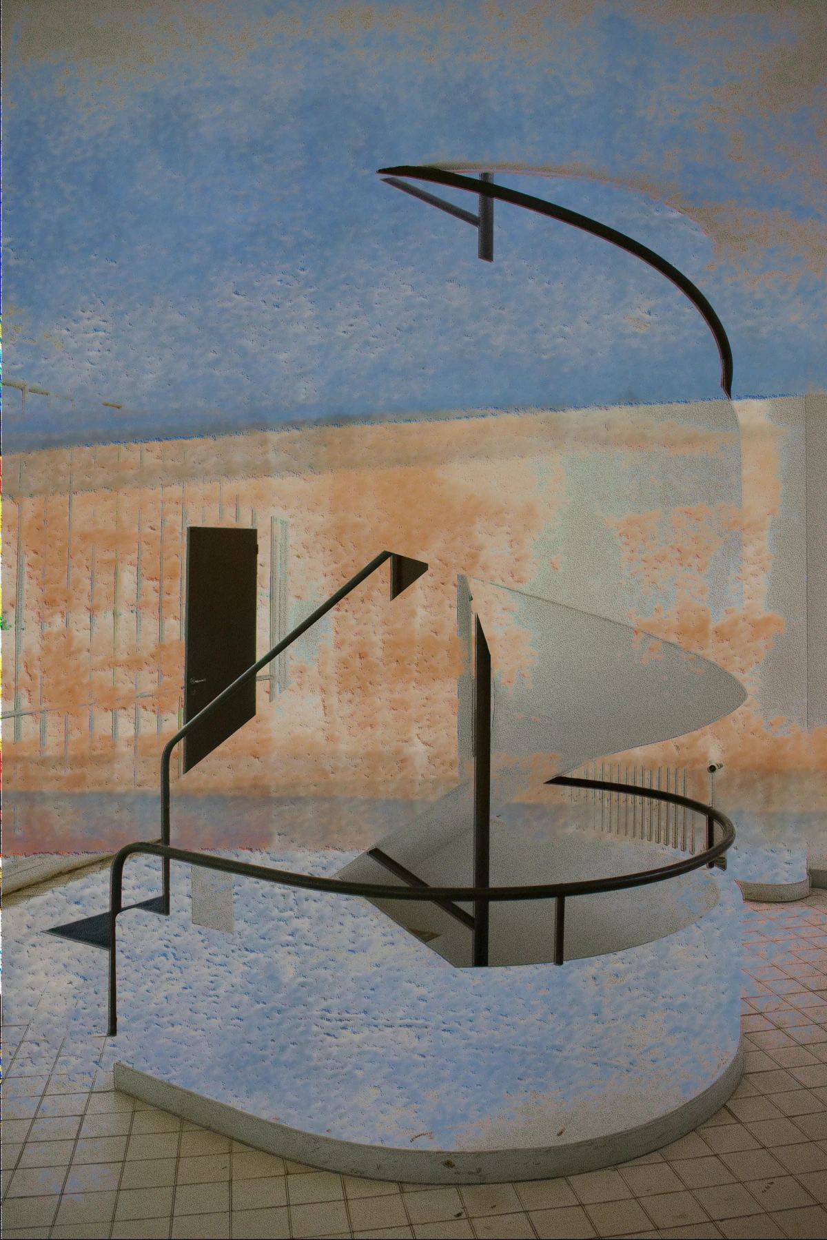 James Welling, Staircase, Villa Savoye, 1929, Le Corbusier, 2020/2022