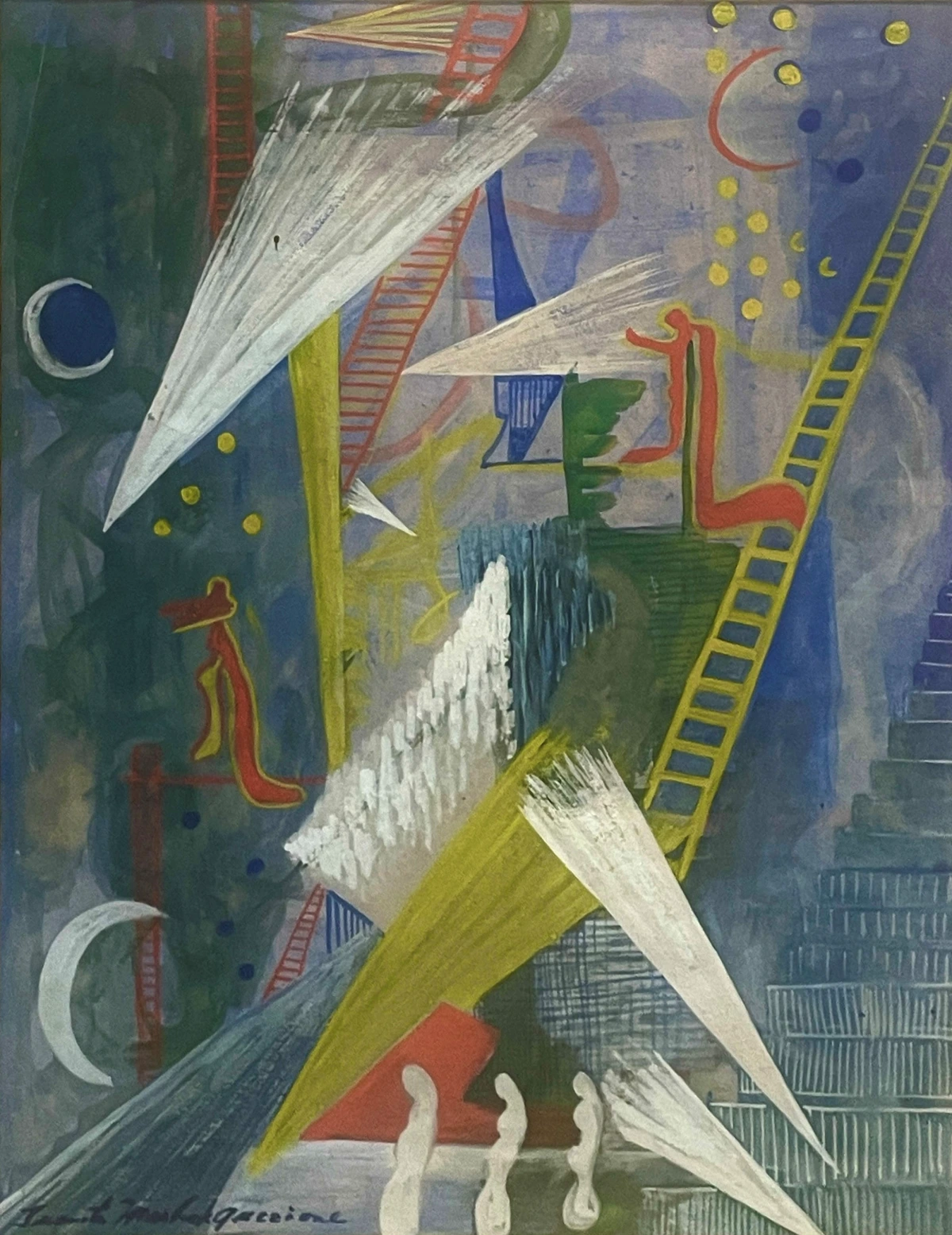 Juanita Guccione, Study for Ladders, 1948