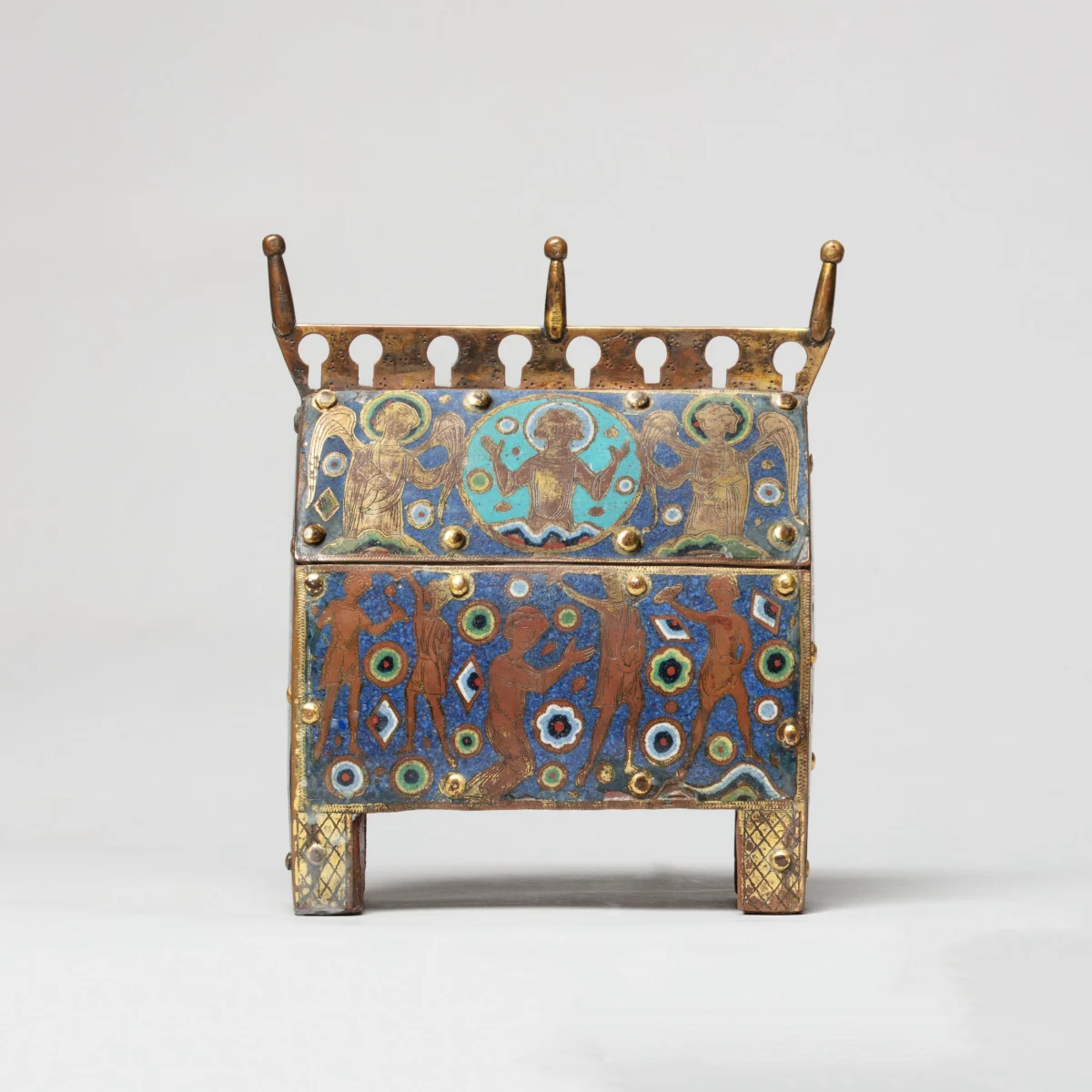 An enamelled casket showing the Martyrdom of Saint Stephen, c. 1210-1220