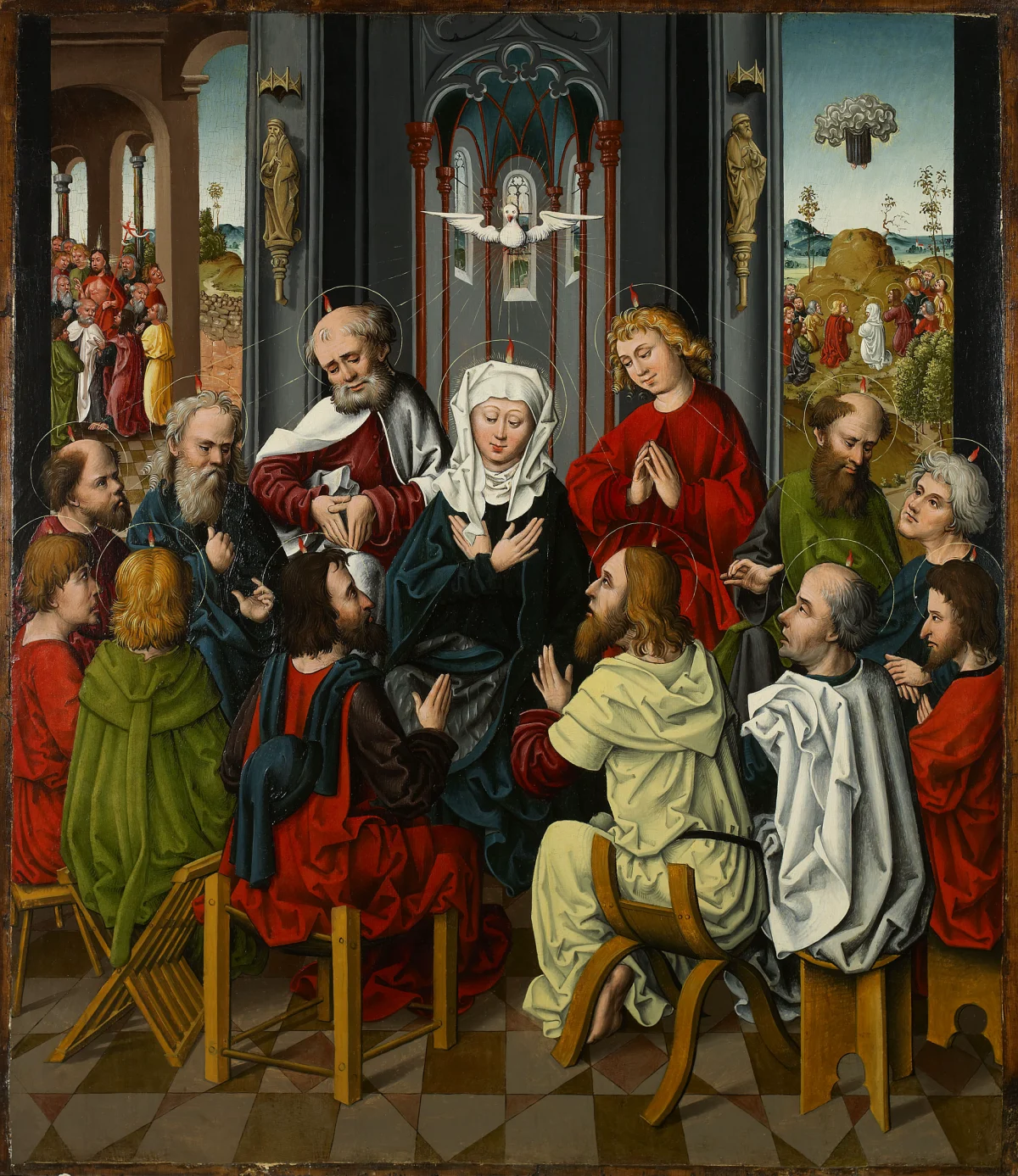 Master of the Regensburg Hostienfrevel, The Pentecost, c. 1480