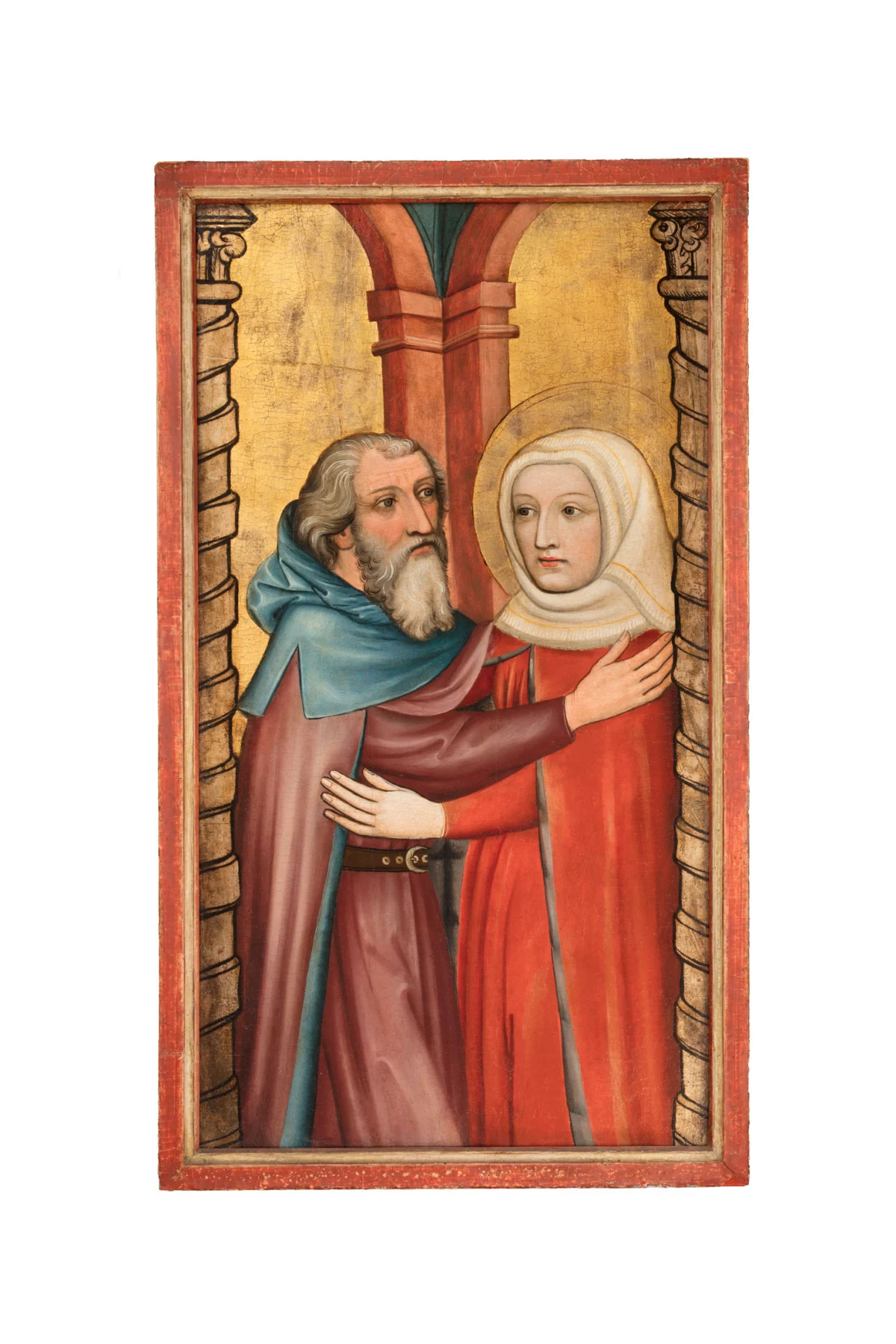 Master of the Bamberg Altarpiece, The Meeting of Anna and Joachim at the Golden Gate, c. 1435