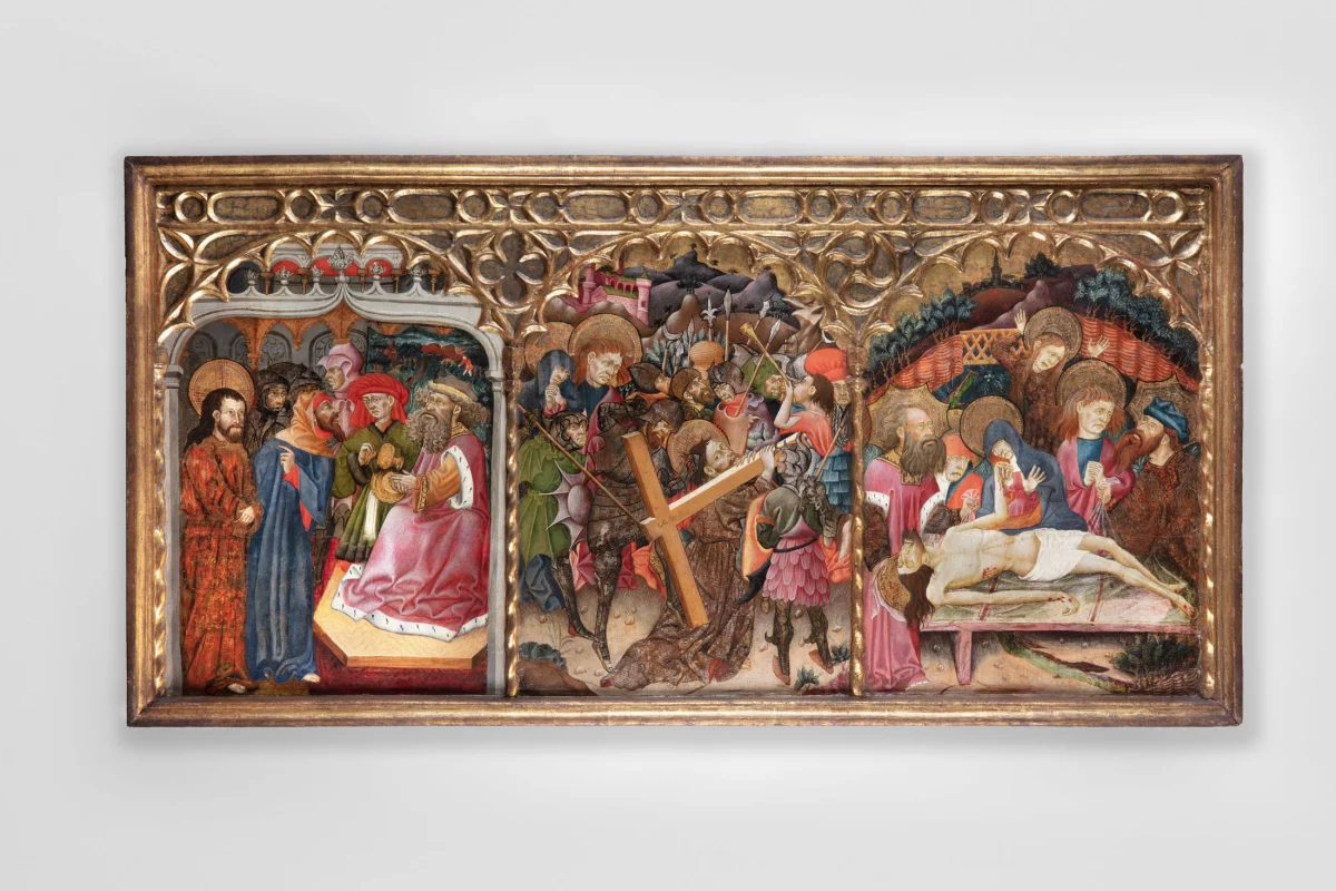 A predella depicting three scenes from the Passion of Christ, c. 1440