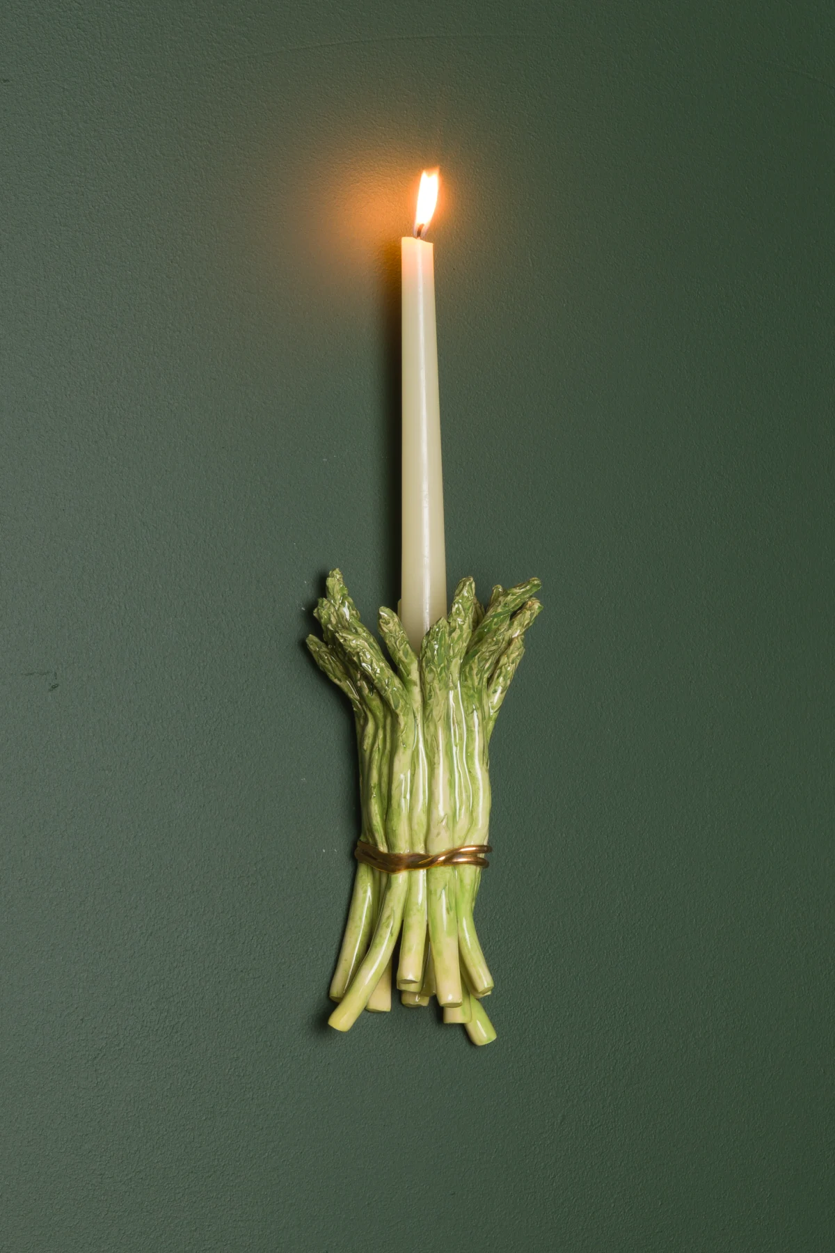 Alma Berrow, A bundle of asparagus pair of candle wall sconces, 2025
