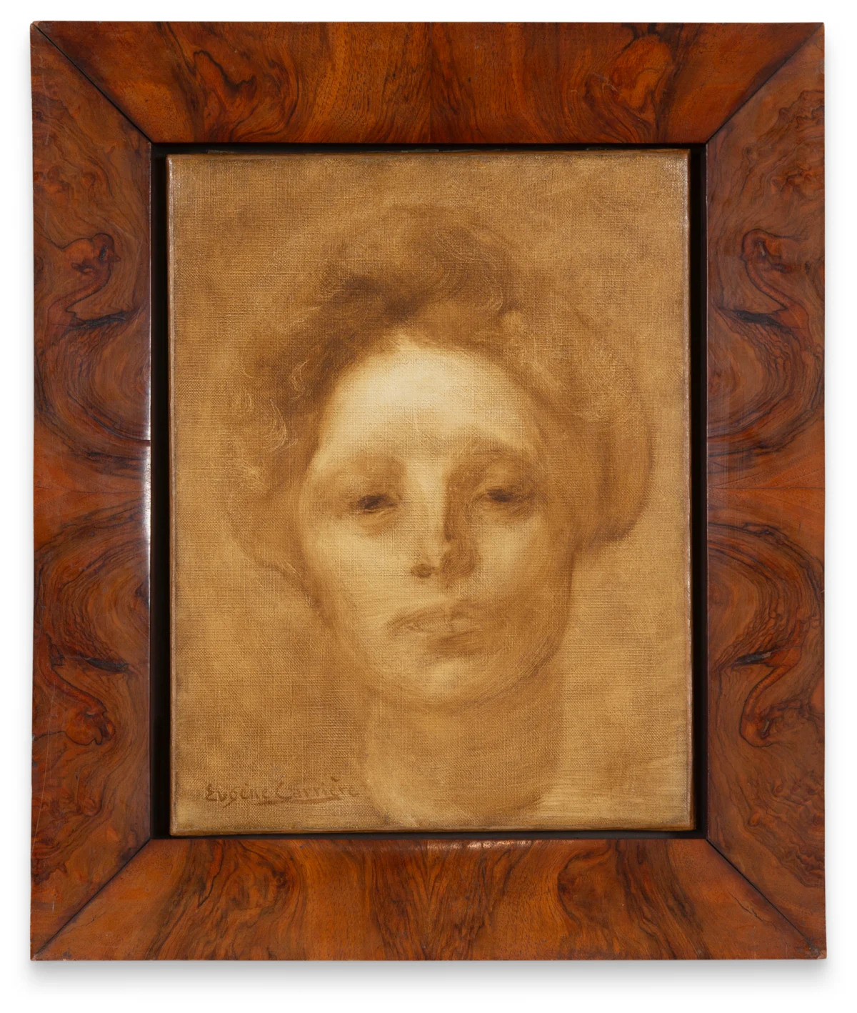 Eugène Carrière, Portrait Elise Carrière, circa 1890