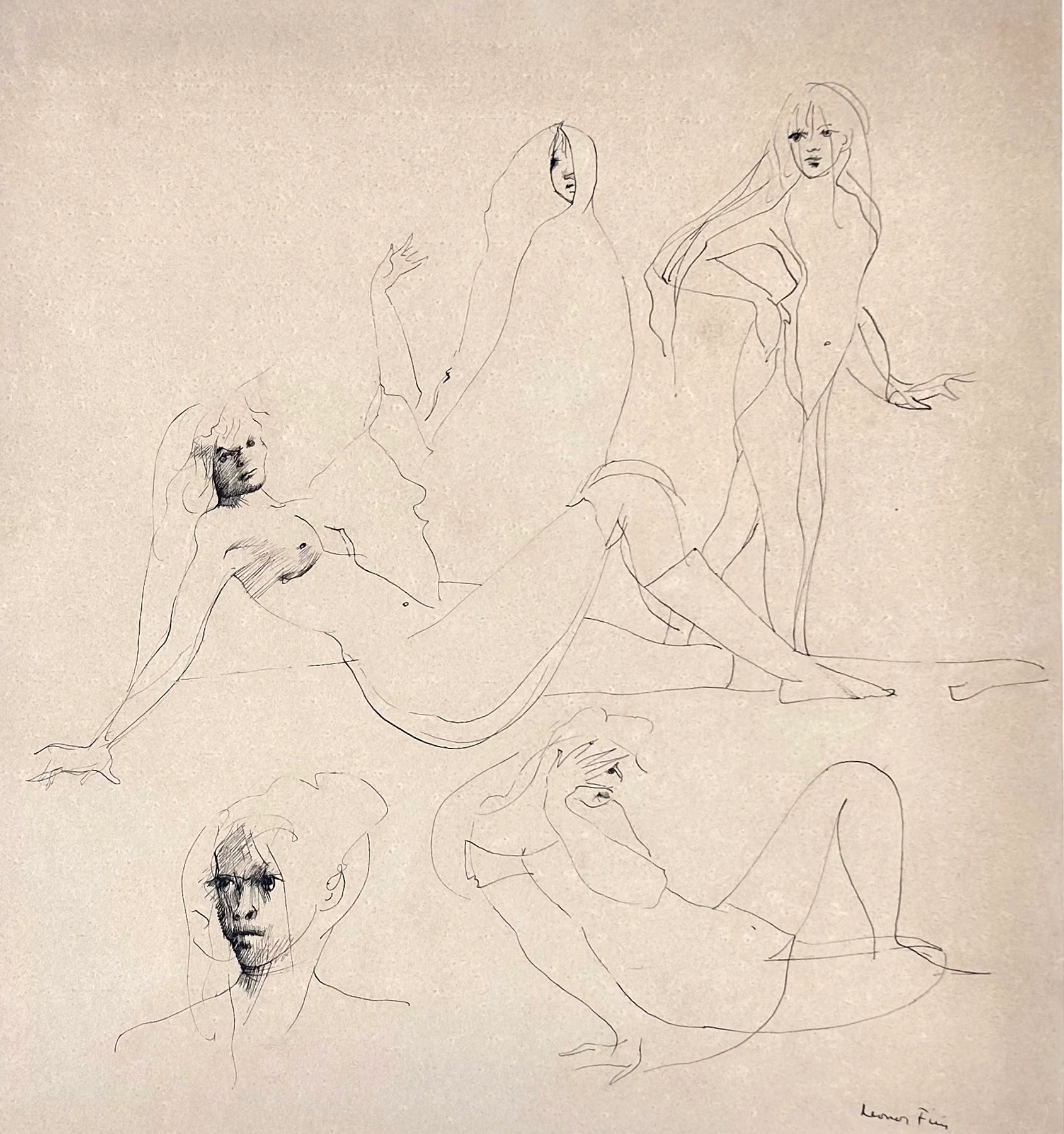 Leonor Fini, Nude women, c. 1965