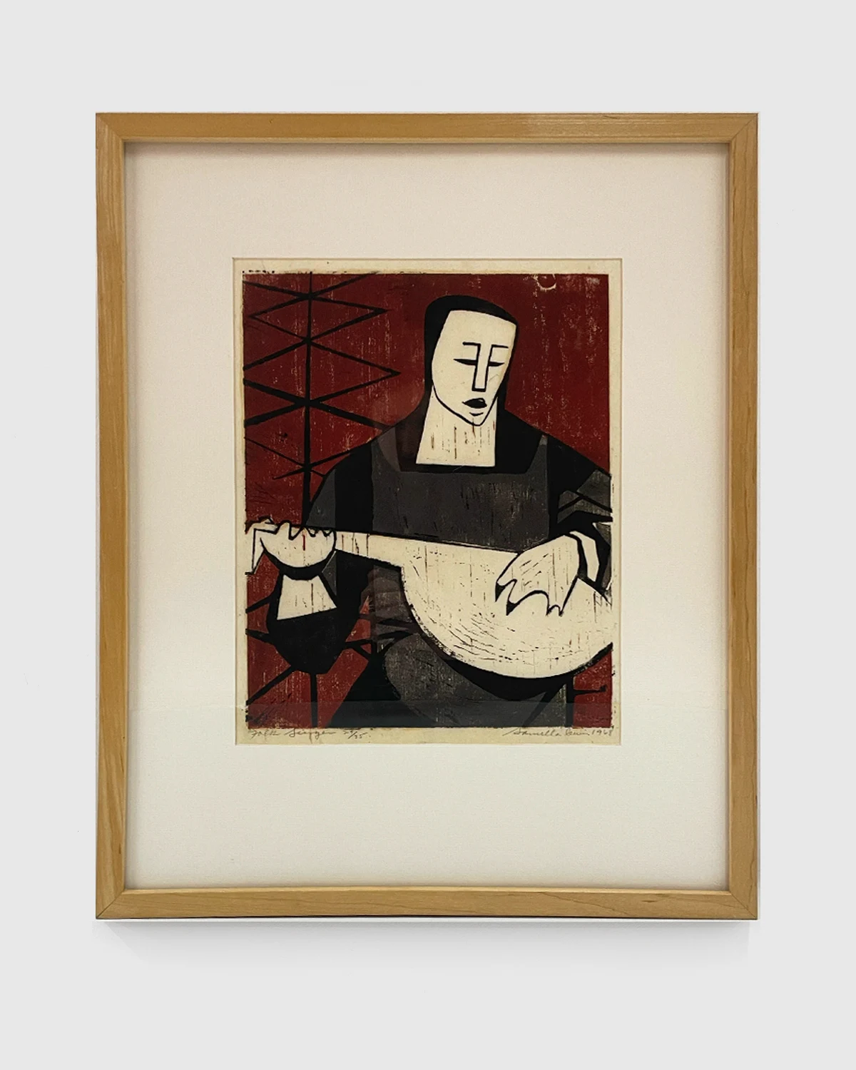 Samella Lewis, Folk Singer (Lute Player), 1968