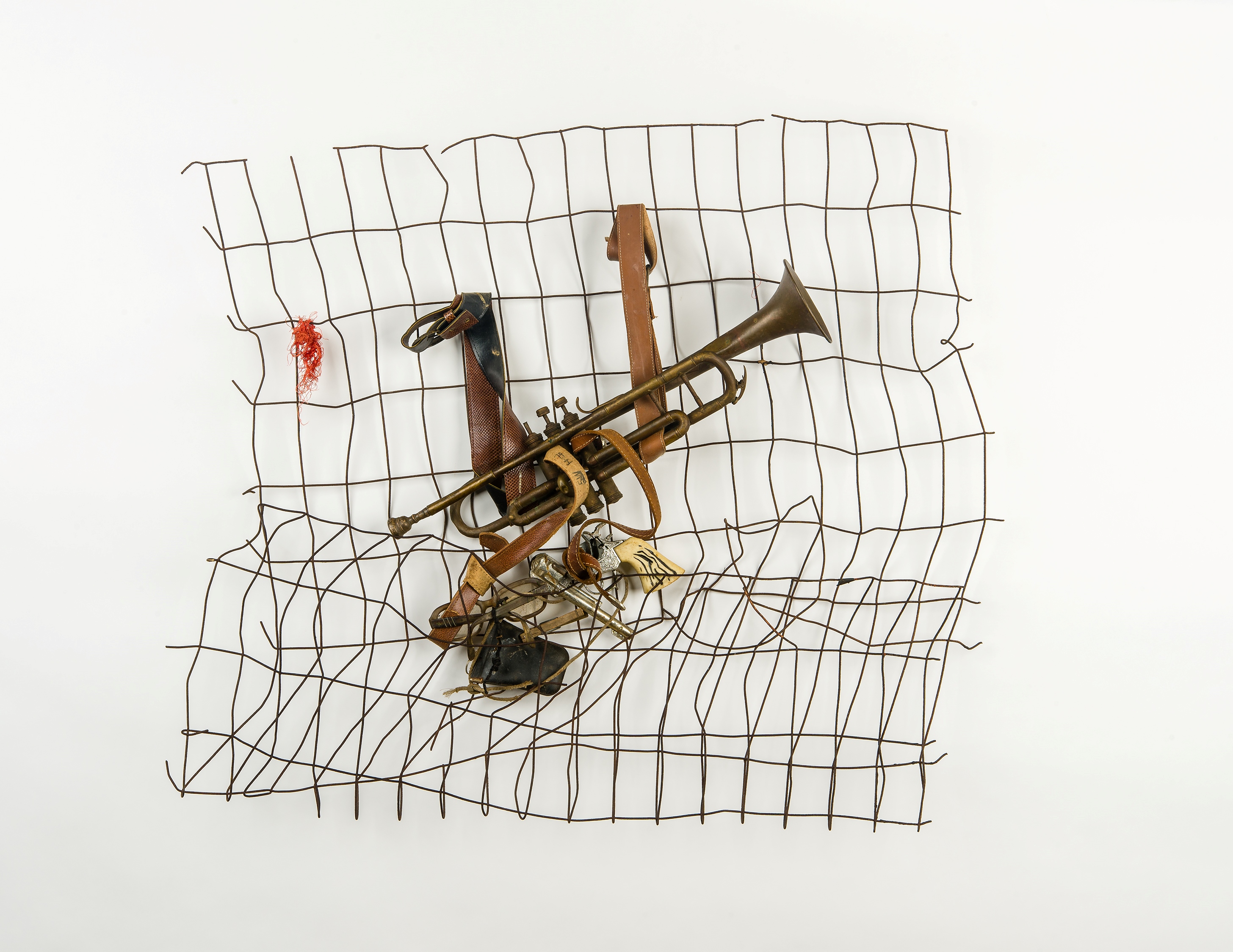 Lonnie Holley, Untitled (Horn & Gun), Wall Piece, about 2002-03