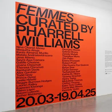 Image from FEMMES. Curated by Pharrell Williams, at Perrotin Marais