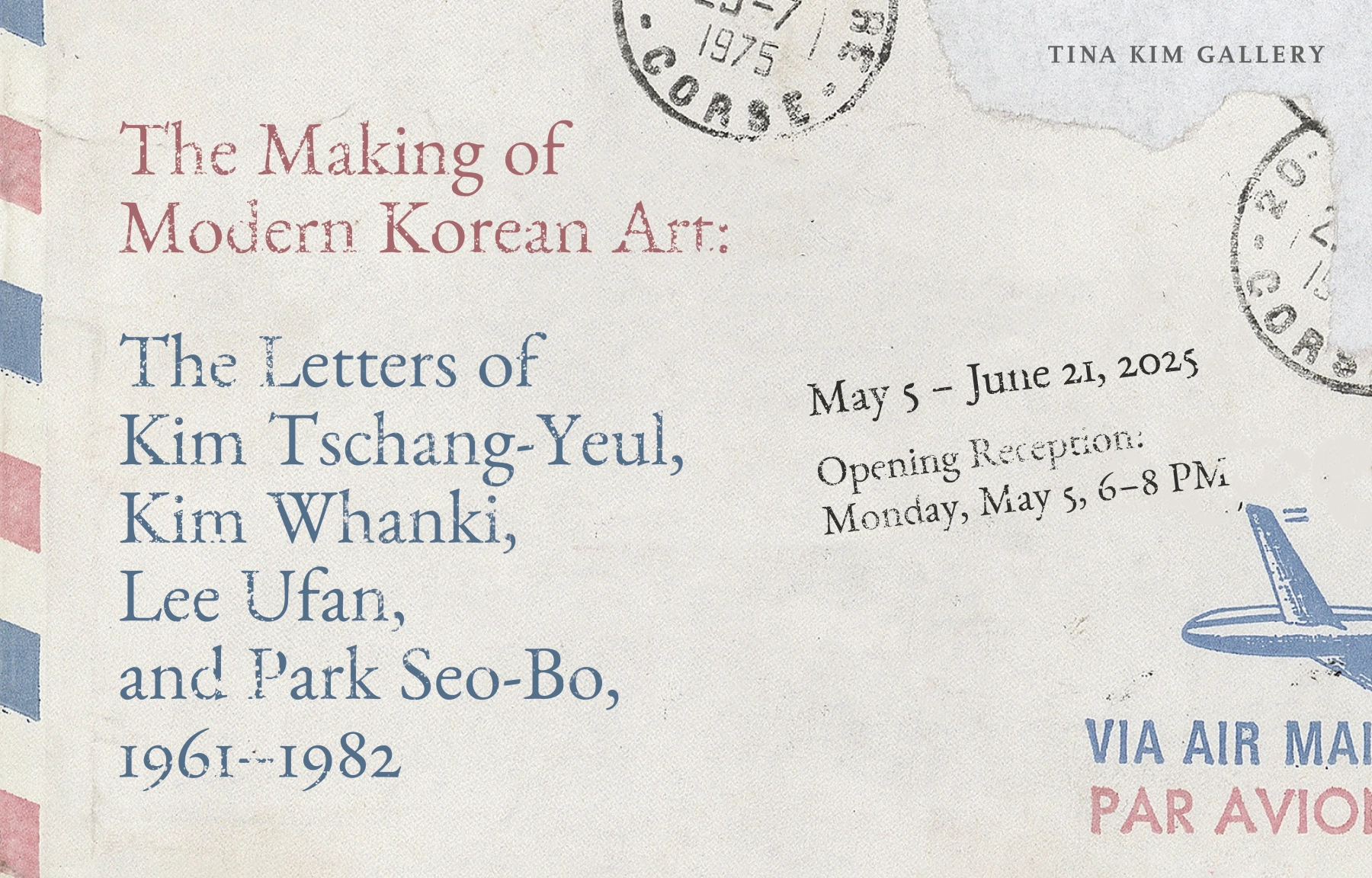 Image for The Making of Modern Korean Art: The Letters of Kim Tschang-Yeul, Kim Whanki, Lee Ufan, and Park Seo-Bo, 1961-1982, at Tina Kim Gallery