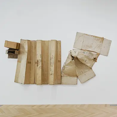 Image from De Maria, Fontana, Judd, Manzoni, Merz, Picasso, Rauschenberg, Serra, Warhol, at Gagosian, rue de Ponthieu
