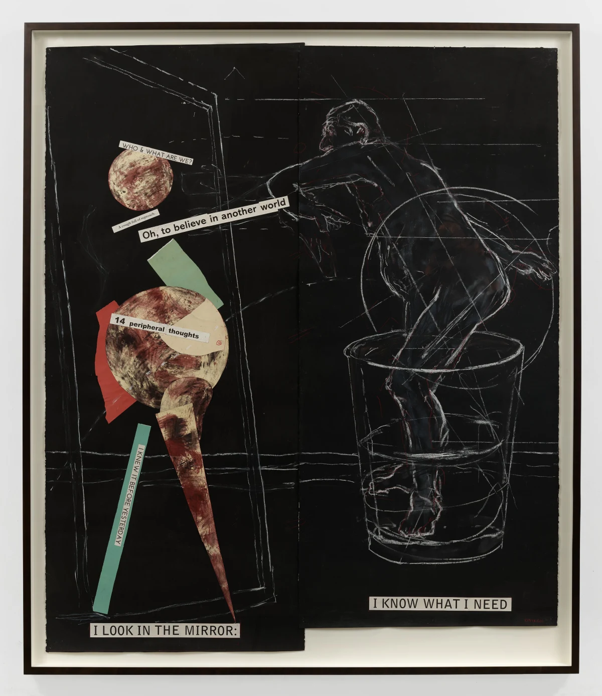 William Kentridge, Drawing for Self-Portrait as a Coffee-Pot (I Look in the Mirror, I Know What I Need), 2020