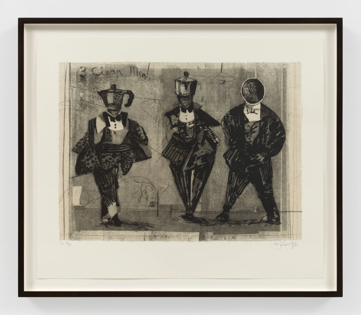 William Kentridge, Three Clean Men, 2024