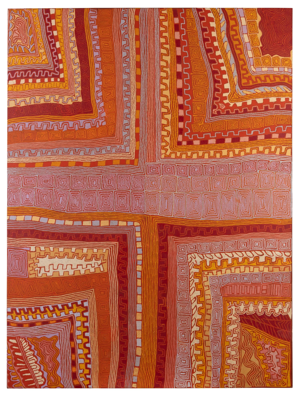 Patrick Tjungurrayi, Wagutu & Kuningka Dreaming at the Site of Ngaru, 2007