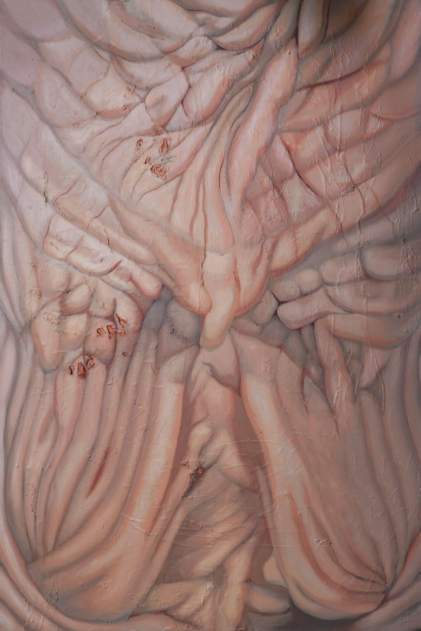 Eva Yates, Skin Plastered Like Hide Wallpaper, 2025