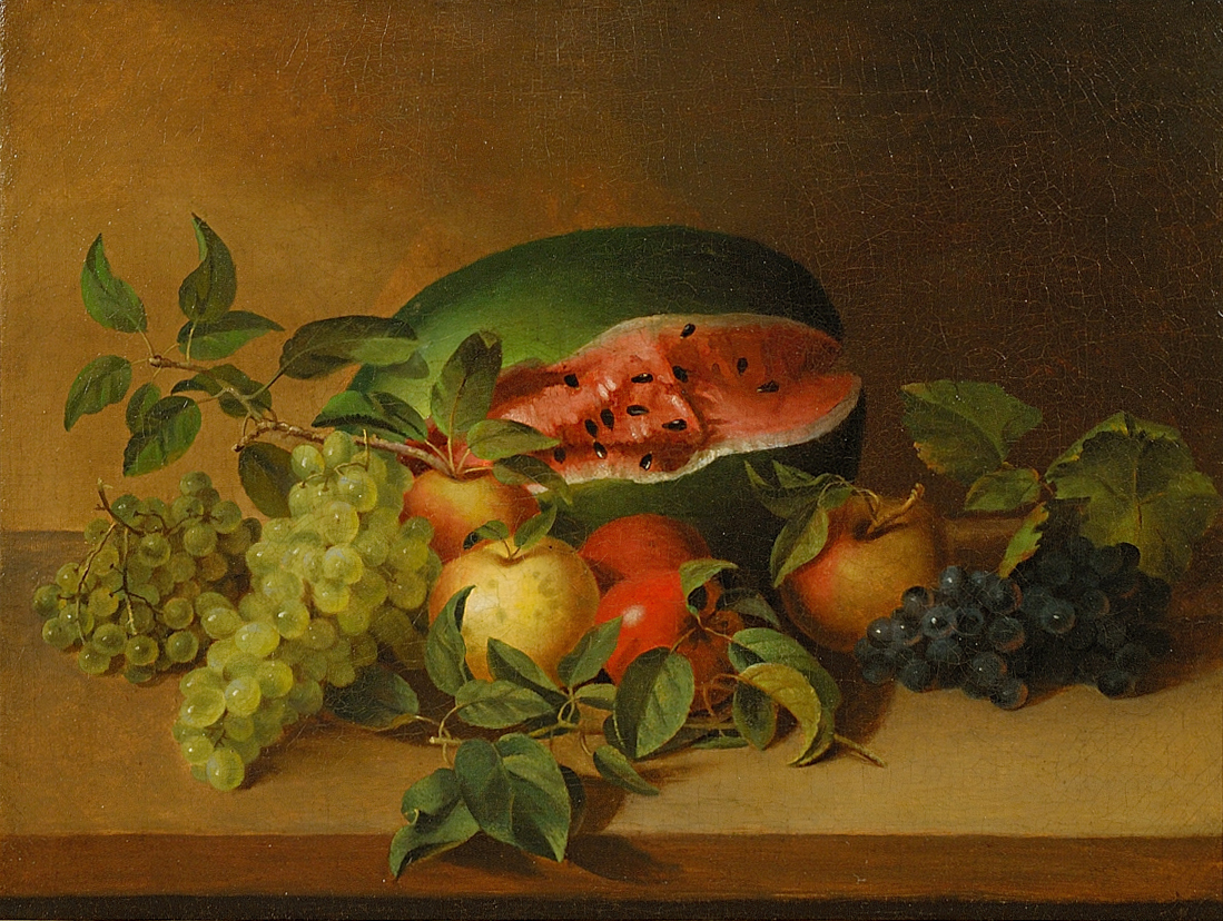 James Peale, Still Life with Watermelon, 1829