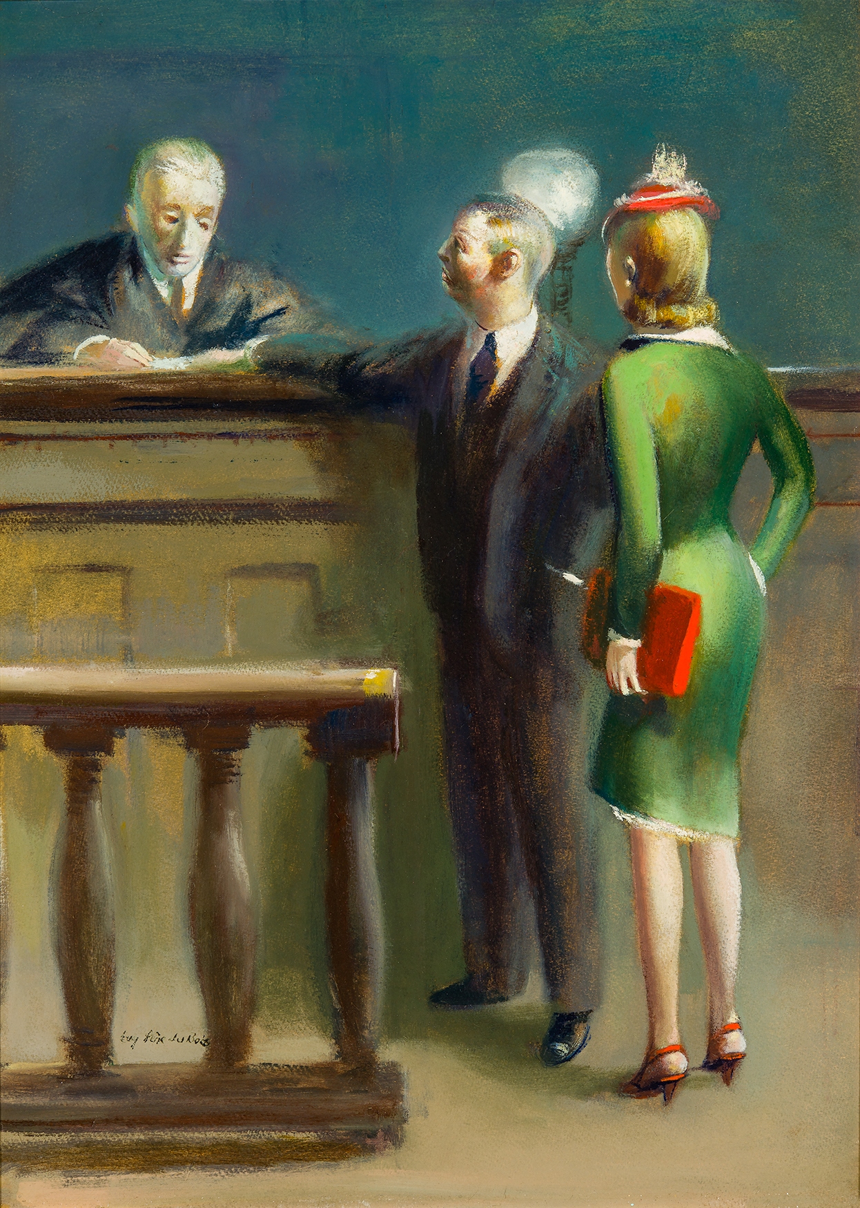 Guy Pene du Bois, At the Bench, about 1947