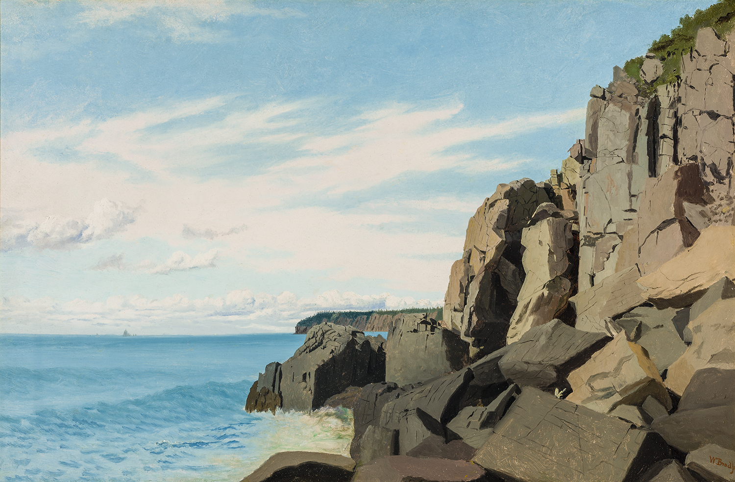 William Bradford, View of Otter Cliffs, Mount Desert, Maine, about 1855-62