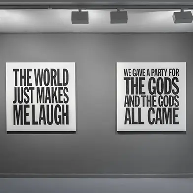 Image from Merci! John Giorno, at Almine Rech, Turenne
