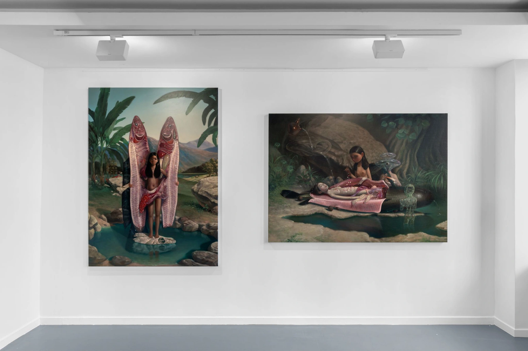 Installation shot from <b>Roby Dwi Antono: Tilik Belik: Visiting the Ailing Spring</b>, @ Almine Rech
