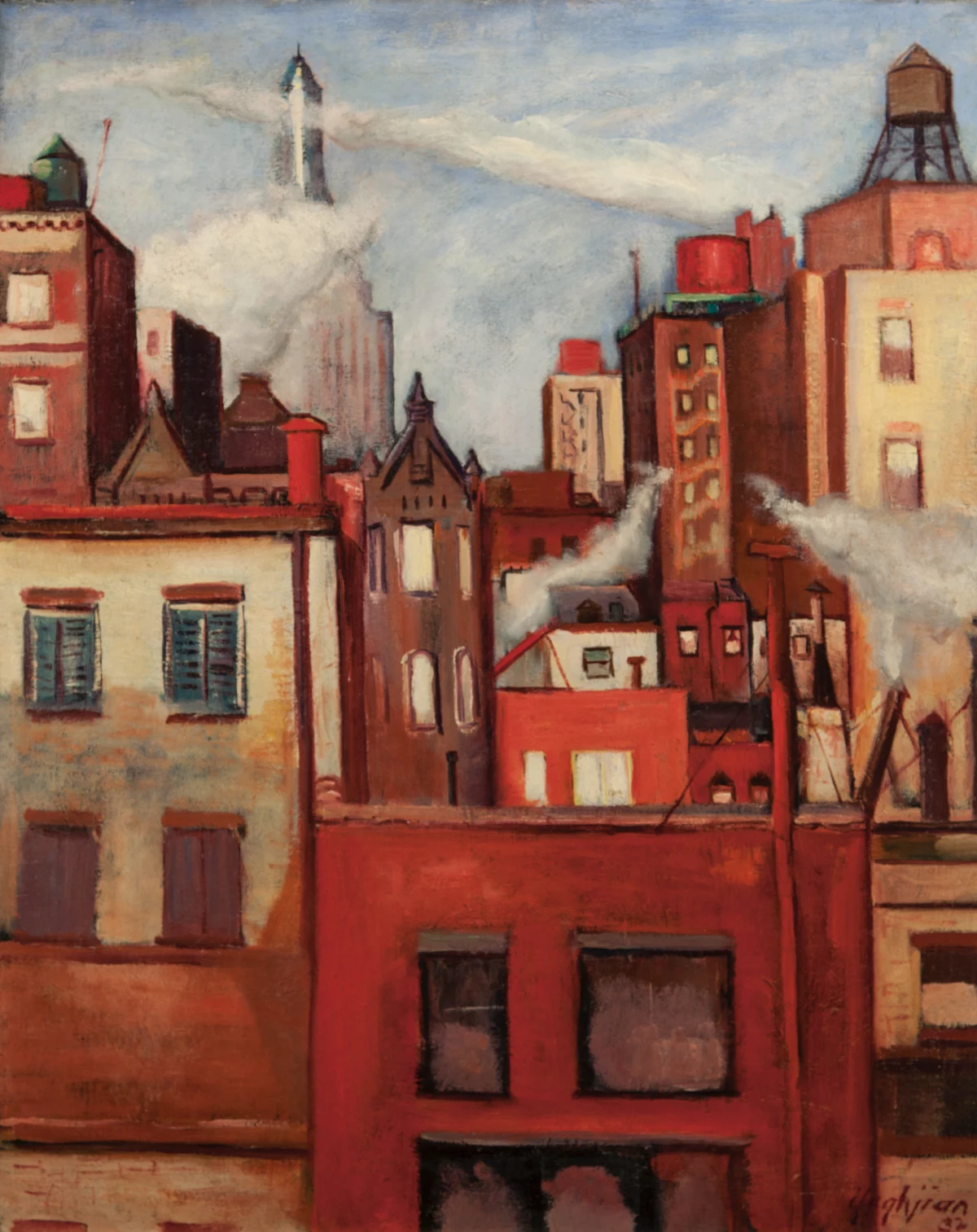 Saul Chase, Saul Chase, Steven Katz, Doug Safranek, Joseph Peller, Richard Haas, David DeSimone, Richard Haas & Edmund Yaghjian, From My Studio on 10th Street, 1932