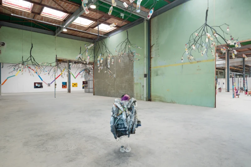 Installation shot from Pascale Marthine Tayou: Tchâm: Confidences, @ Galleria Continua