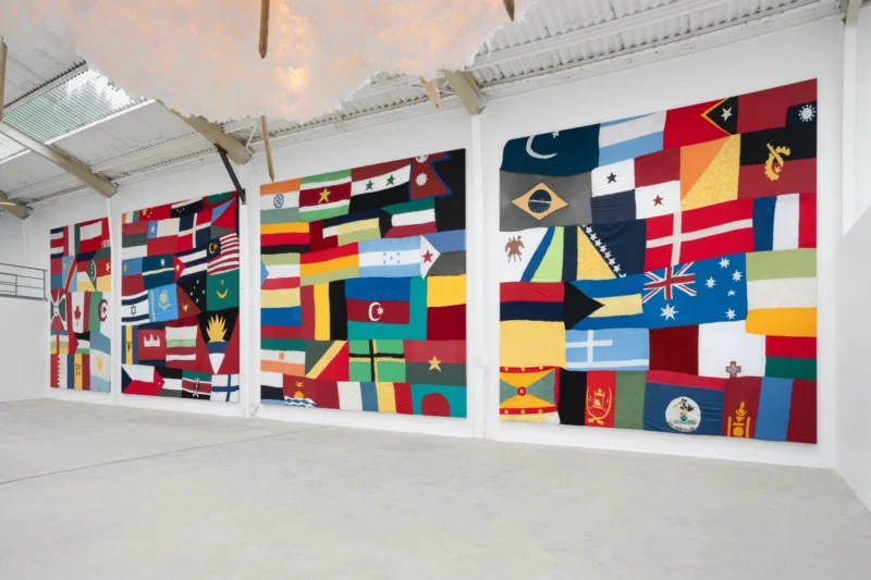 Installation shot from Pascale Marthine Tayou: Tchâm: Confidences, @ Galleria Continua