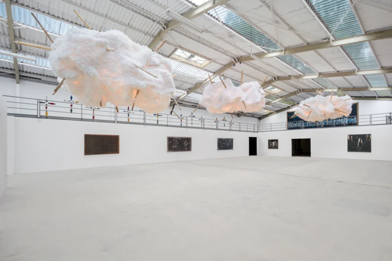 Installation shot from Pascale Marthine Tayou: Tchâm: Confidences, @ Galleria Continua