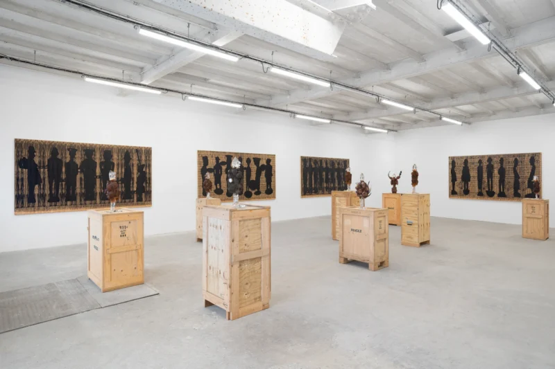 Installation shot from Pascale Marthine Tayou: Tchâm: Confidences, @ Galleria Continua