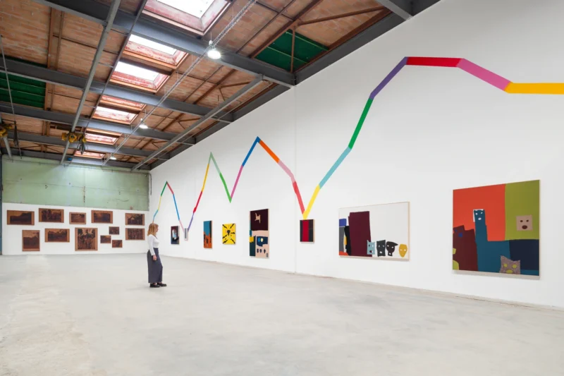 Installation shot from Pascale Marthine Tayou: Tchâm: Confidences, @ Galleria Continua