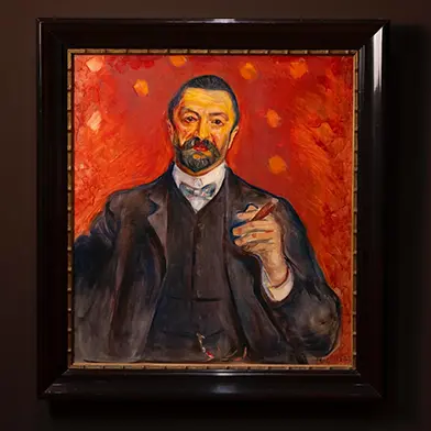 Image from Edvard Munch Portraits, at National Portrait Gallery