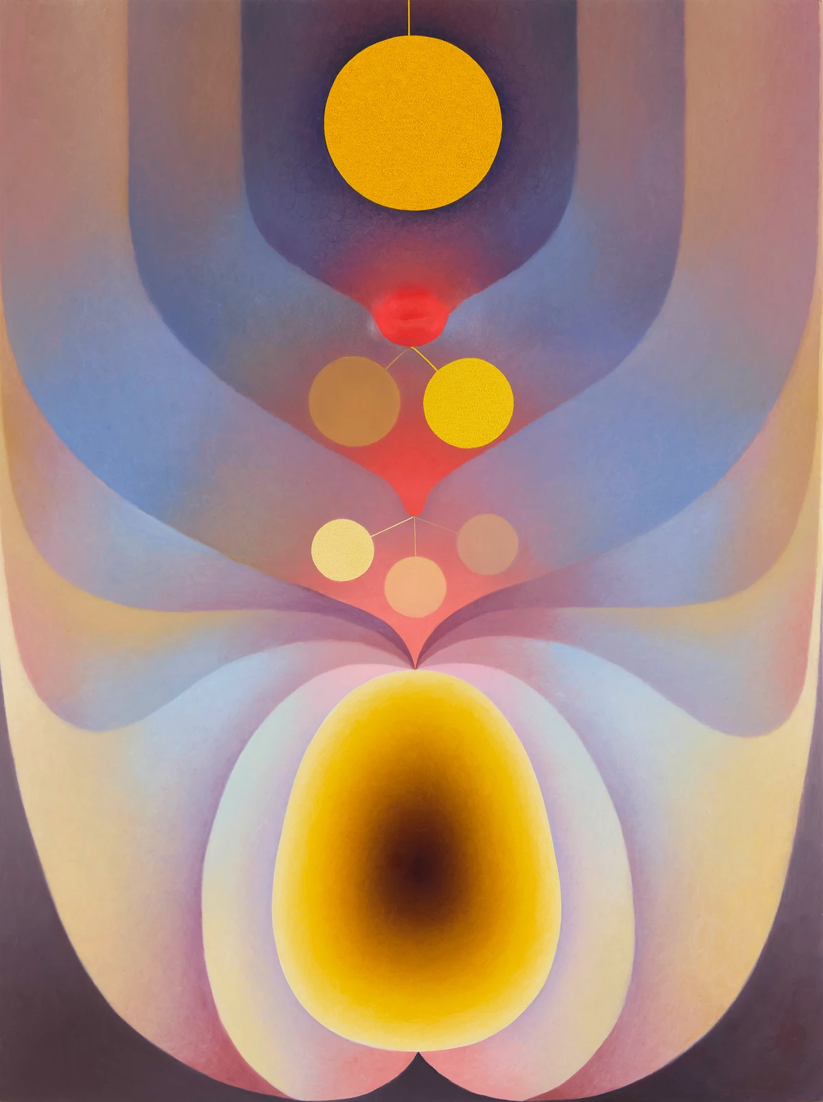 Loie Hollowell, The pit and the pendulum in yellow, 2025