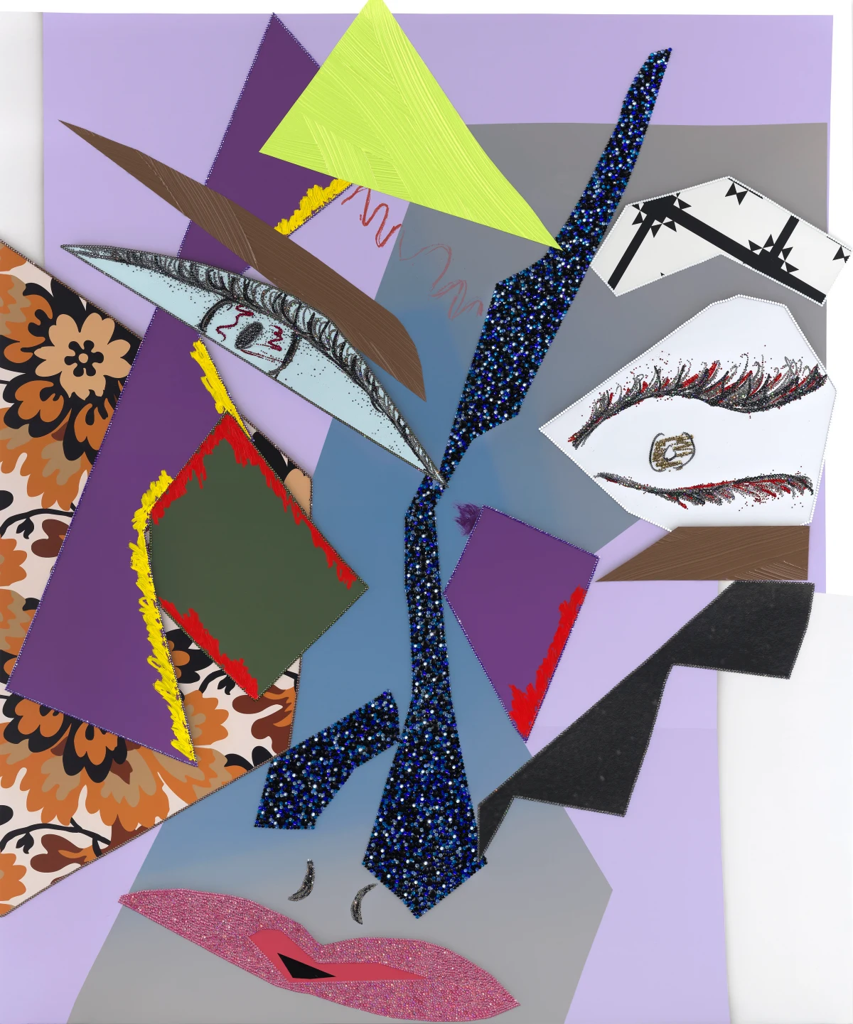 Mickalene Thomas, Tête de Femme #11, 2025