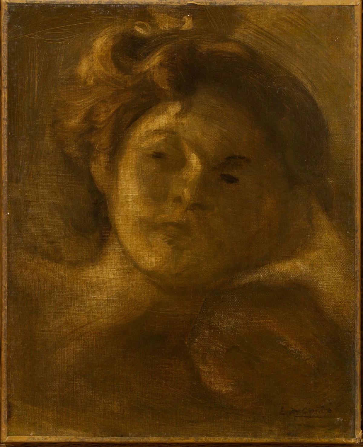 Eugène Carrière, Tête de femme (Étude pour Portrait de la famille Bernheim) (Head of a Woman (Study for Portrait of the Bernheim Family)), c. 1903-1905