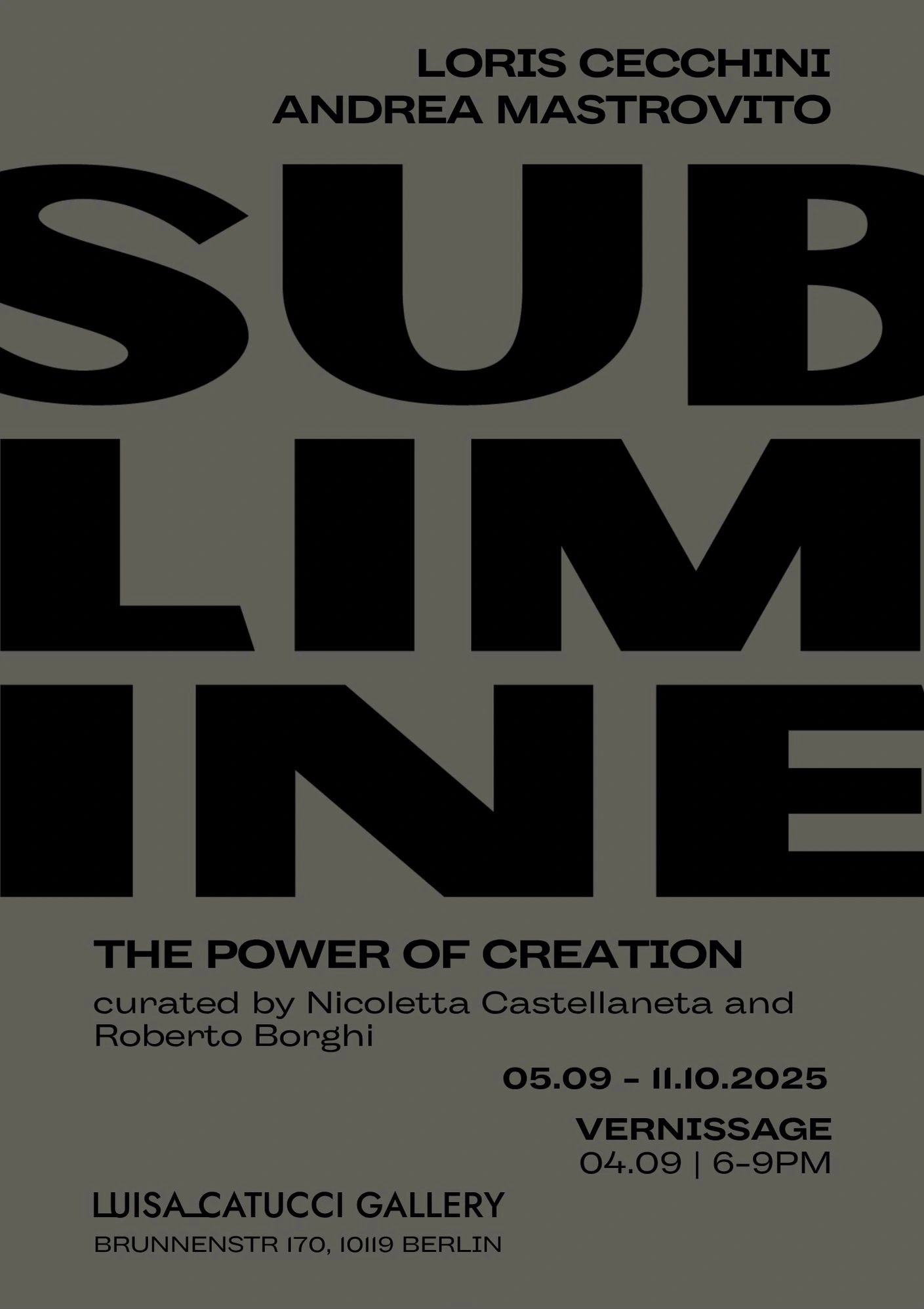 Image for Sub Limine - The Power Of Creation, at Luisa Catucci Gallery