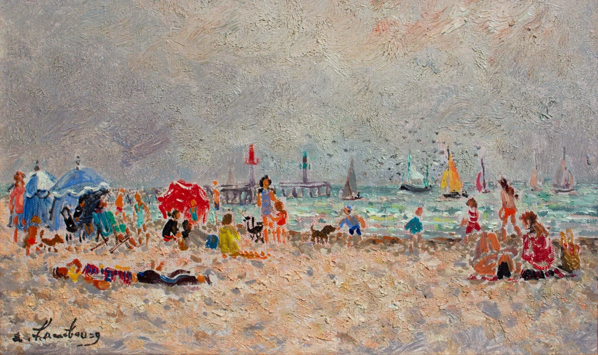 André Hambourg, Les spinakers dans la Touques, Deauville, 1976