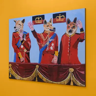 Image from Vincent Namatjira: King Dingo, at Ames Yavuz